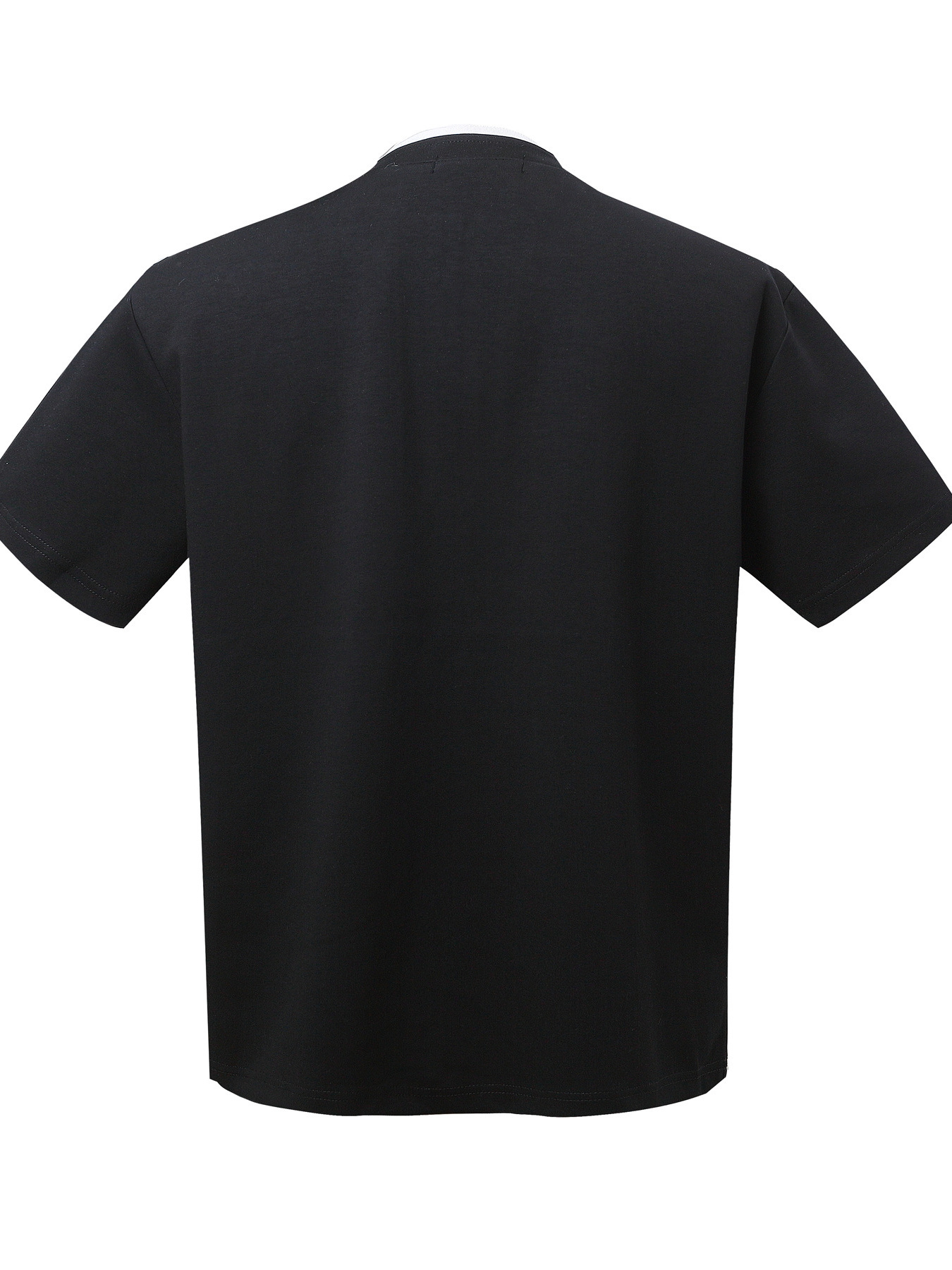 Men's Contrast Half Zip Short Sleeve T-Shirt