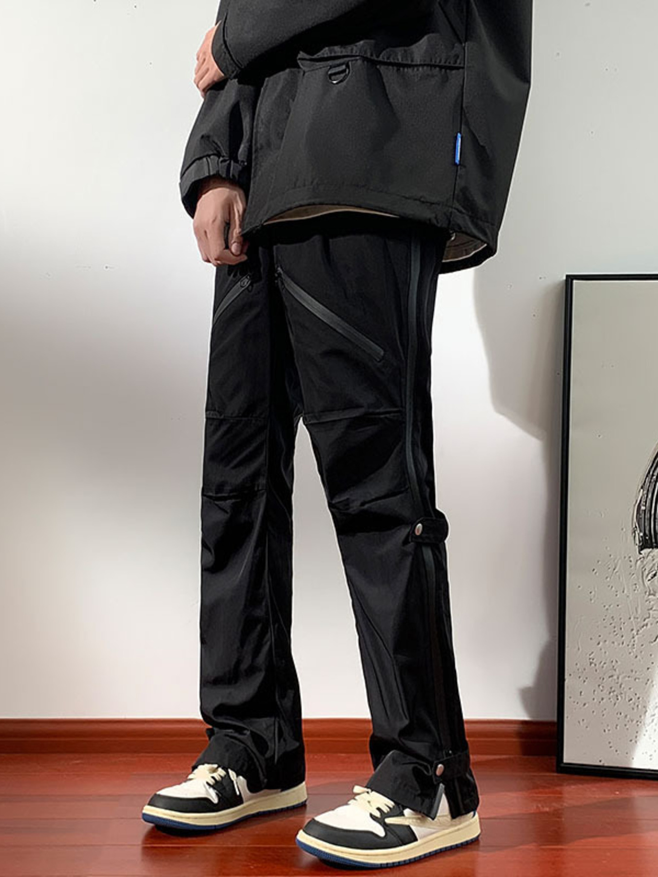 Men's Full Size Slit Straight Leg Pants Plus Size