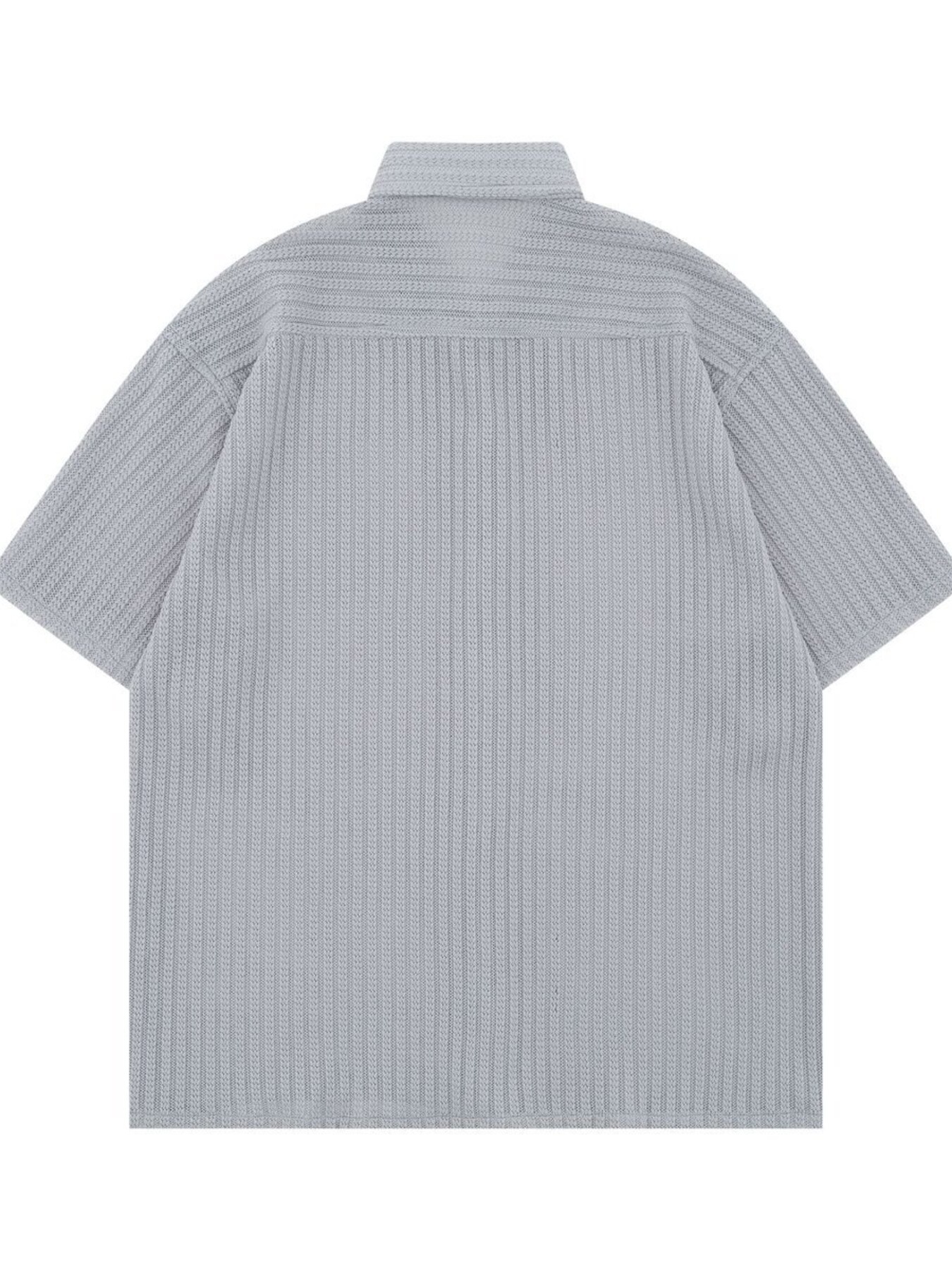 Men's Oversized Short Sleeve Textured Shirt