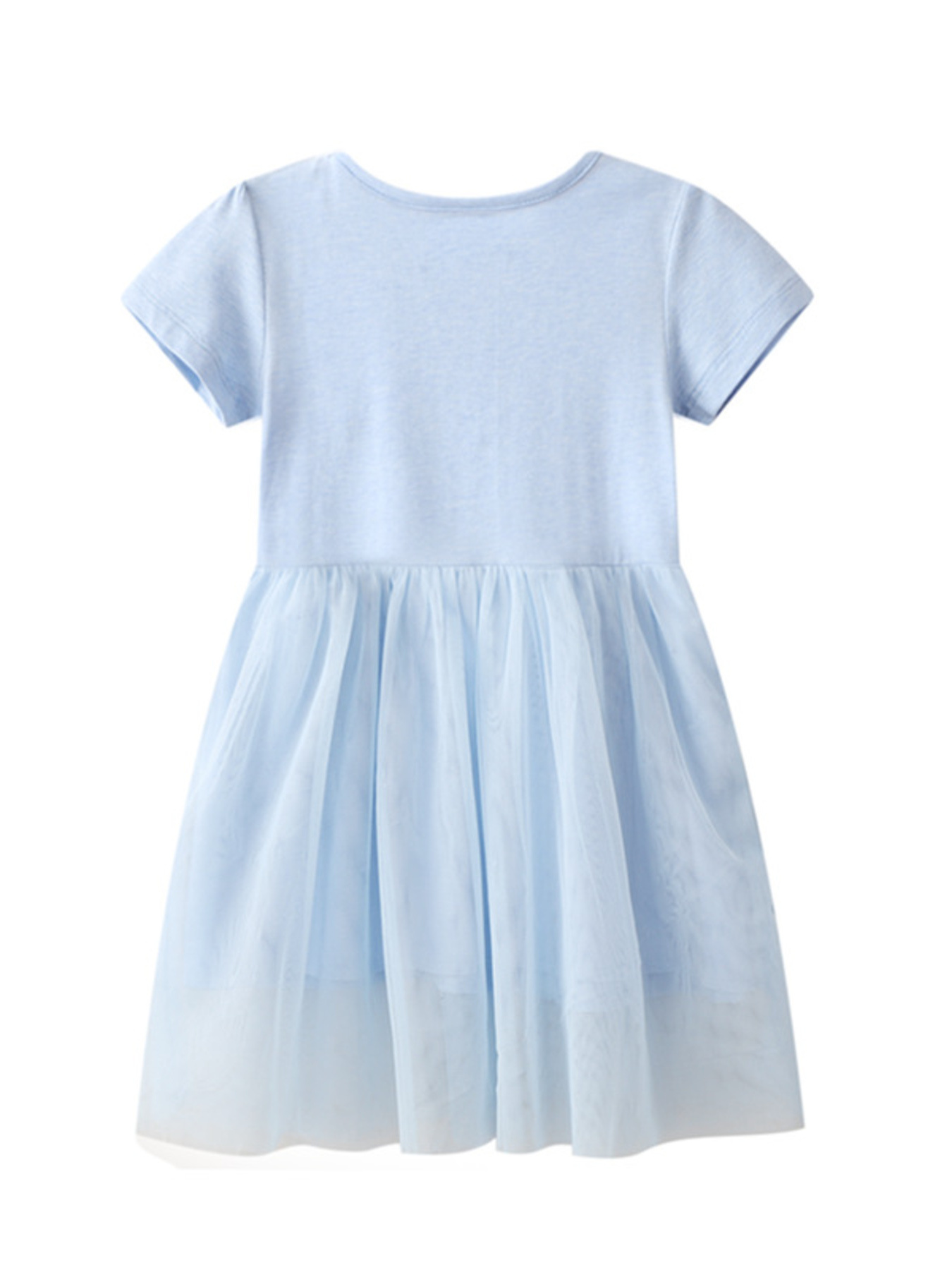 Children's Sequin Round Neck Tulle Dress
