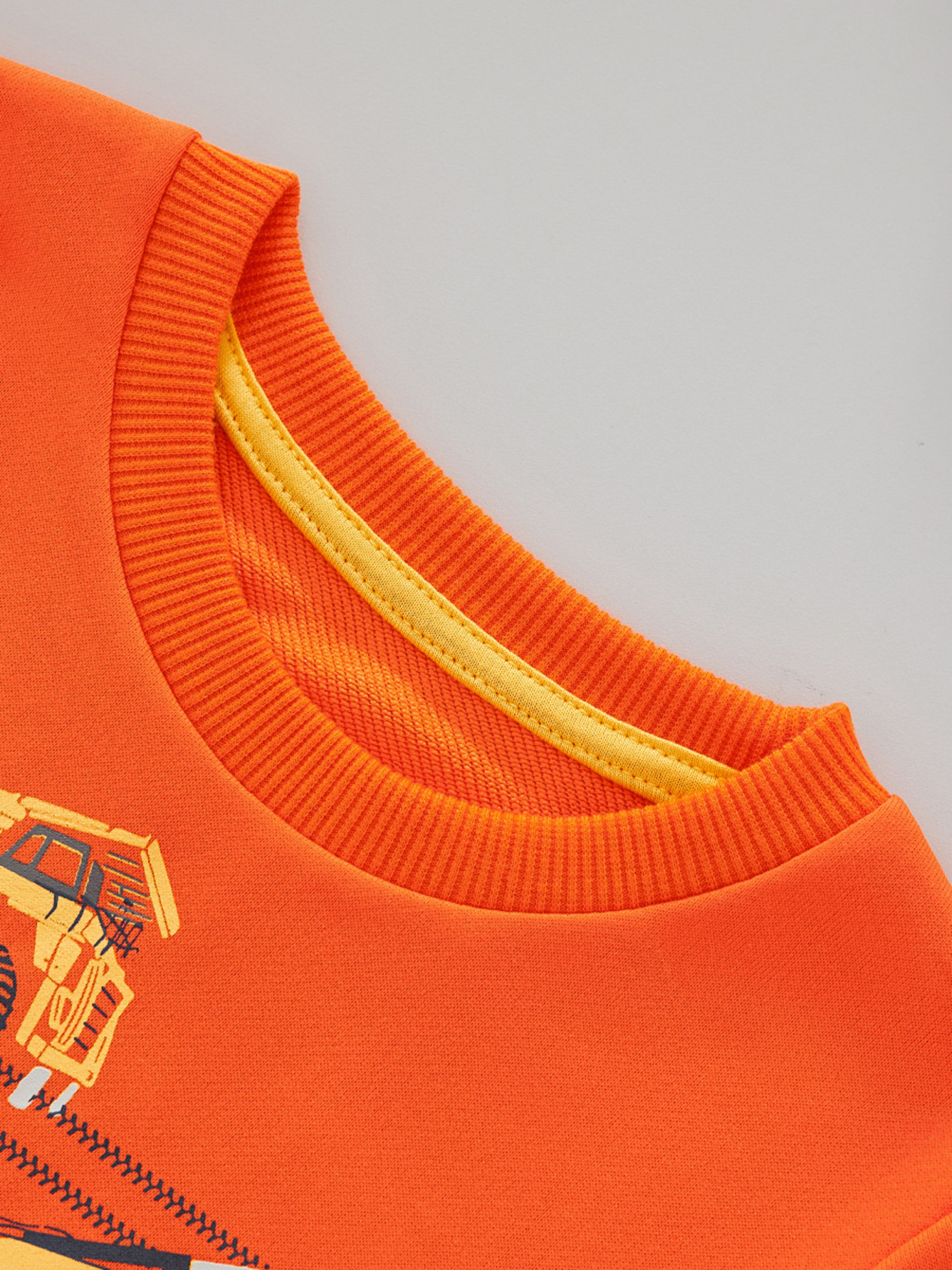 Children's Construction Vehicle Crew Neck Sweatshirt