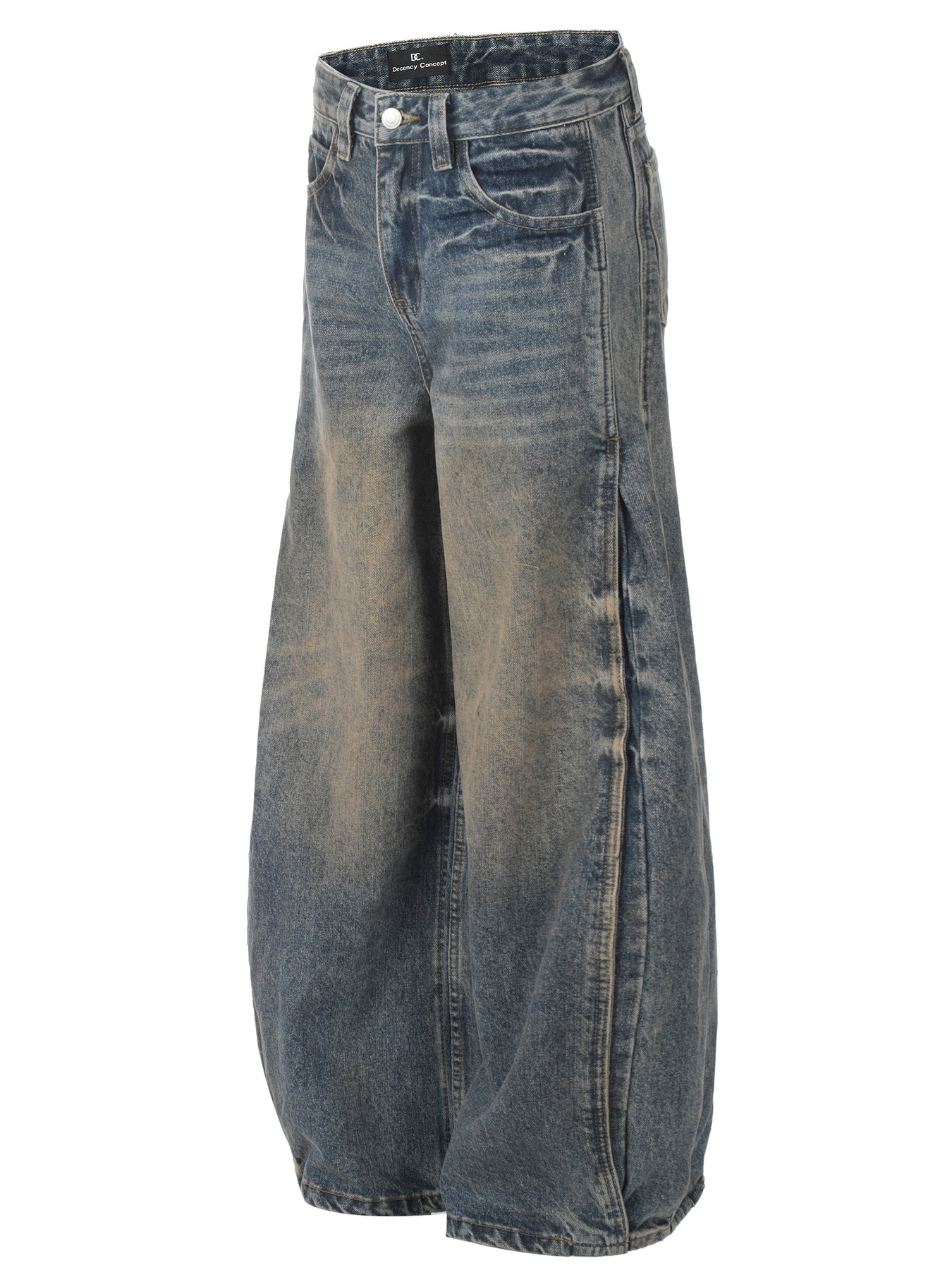 Men's Washed Wide Leg Baggy Jeans