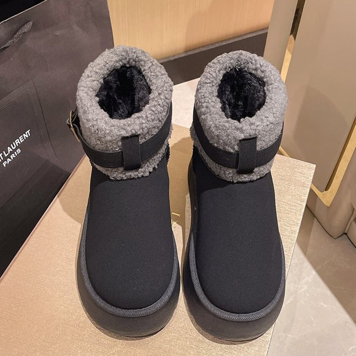 Cozy Plush-Lined Winter Ankle Boots