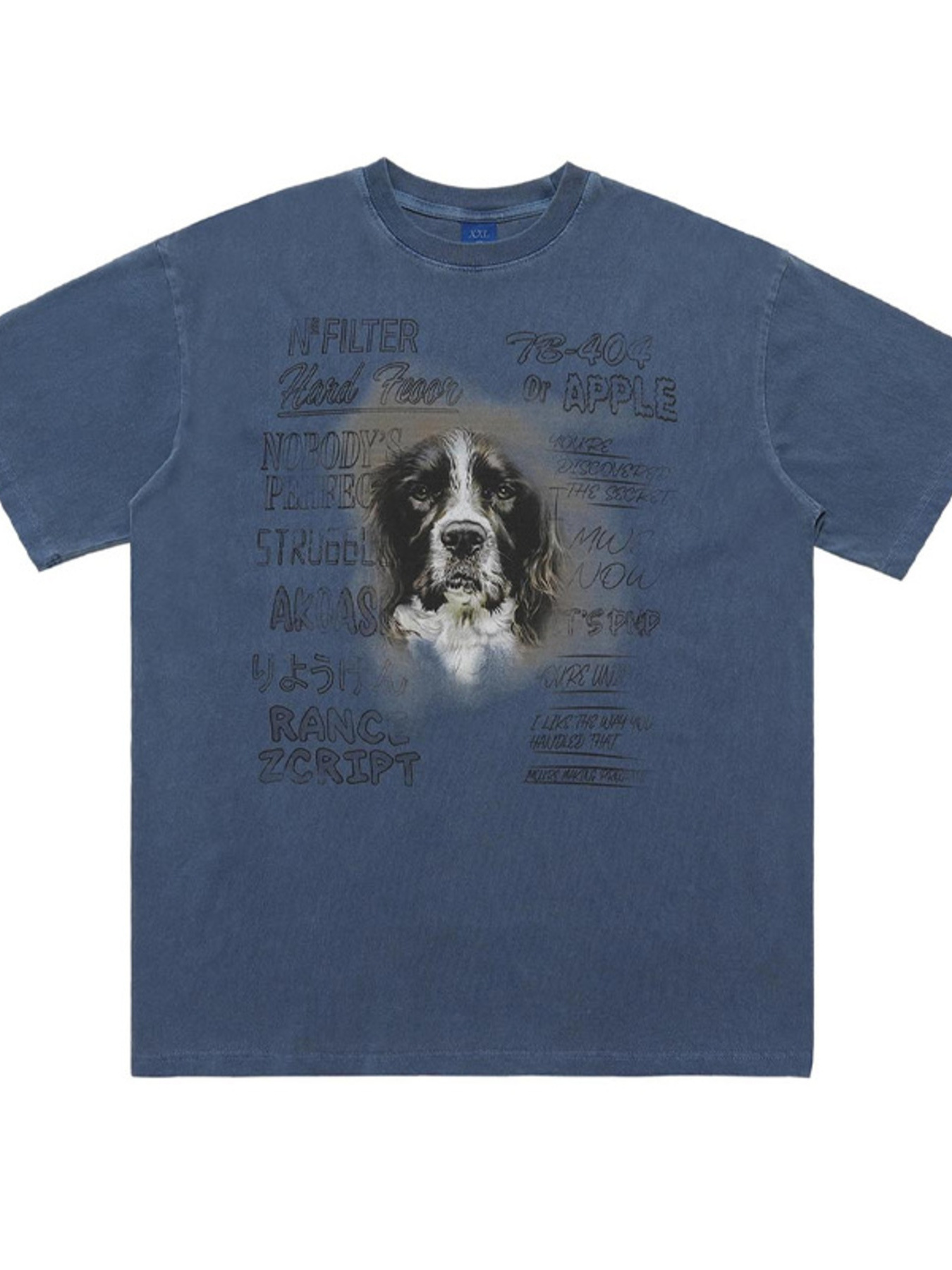 Men's Dog Graphic Short Sleeve Oversized T-Shirt