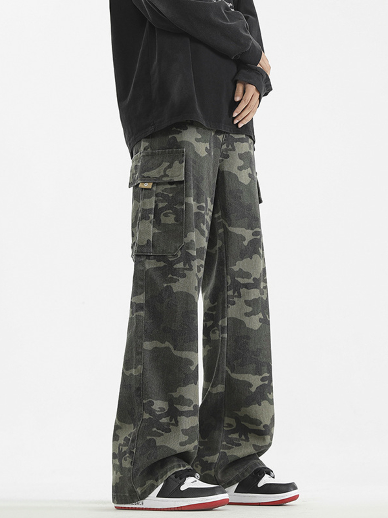 Men's Plus Size Loose Fit Camouflage Cargo Pants