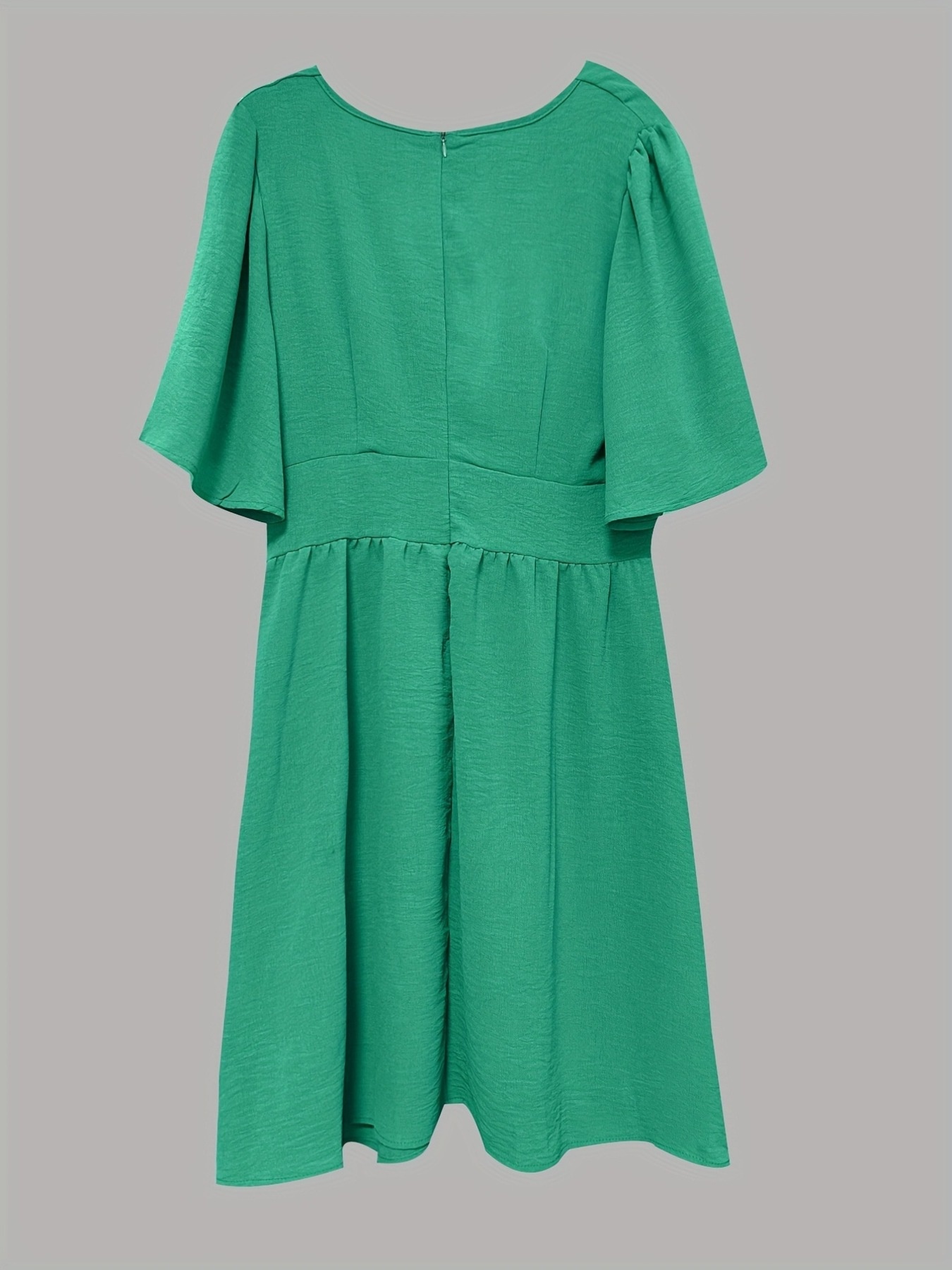 V-Neck Flutter Sleeve Summer Dress