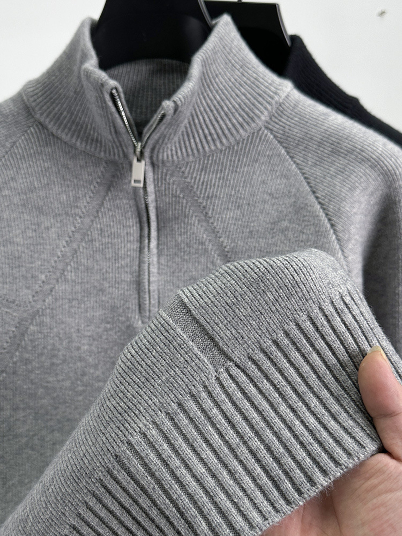Men's Half-Zip Turtleneck Cardigan