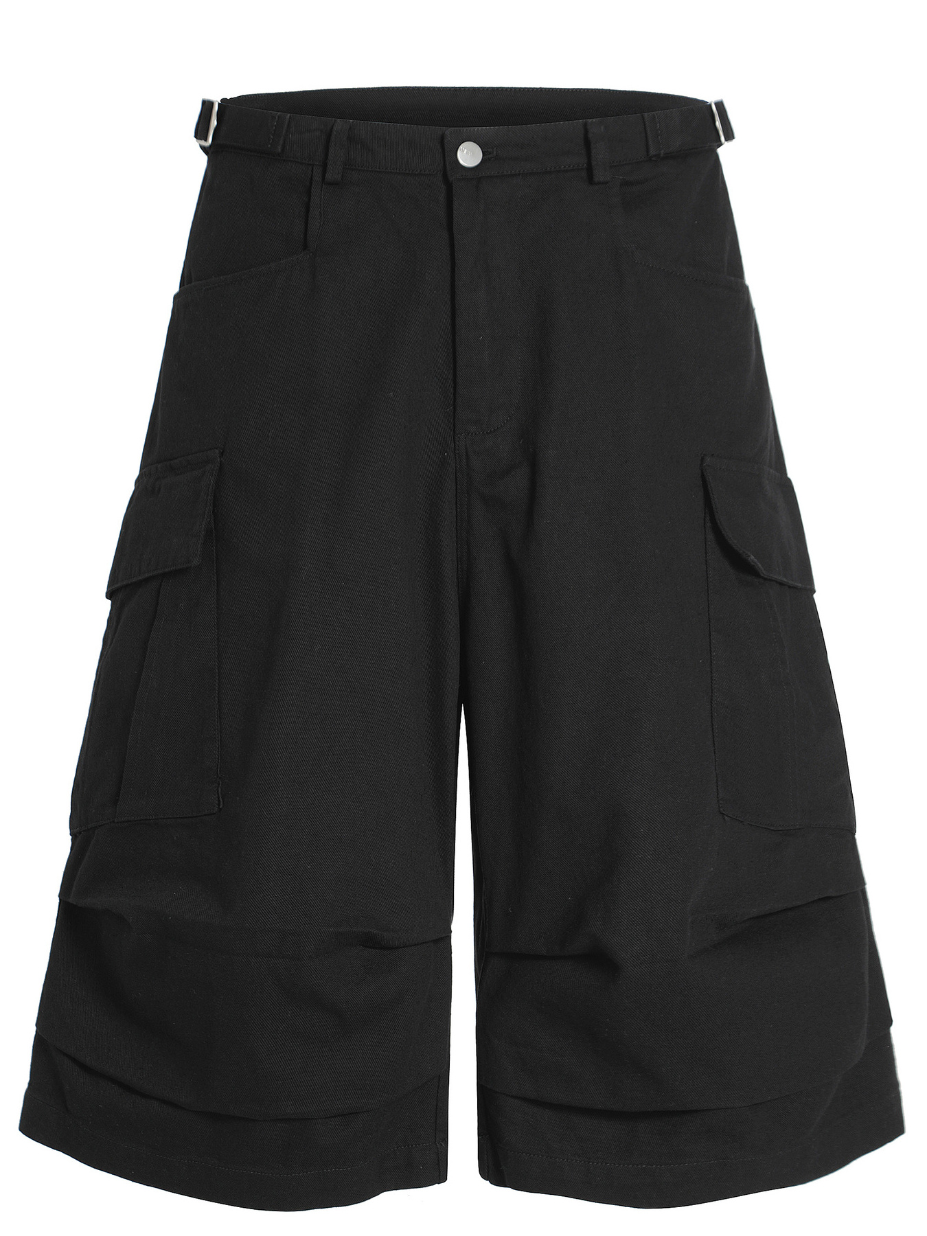 Men's Wide Leg Cargo Shorts with Flower Patch