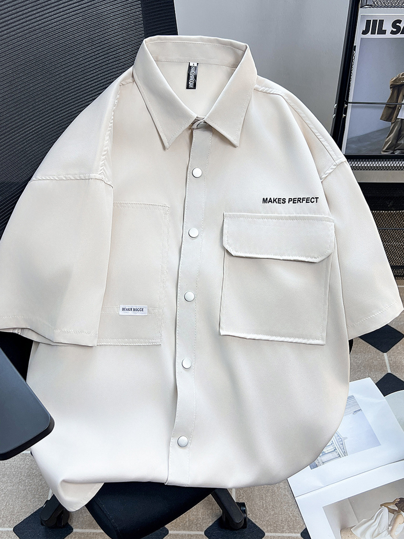 Men's Plus Size Button Up Short Sleeve Shirt