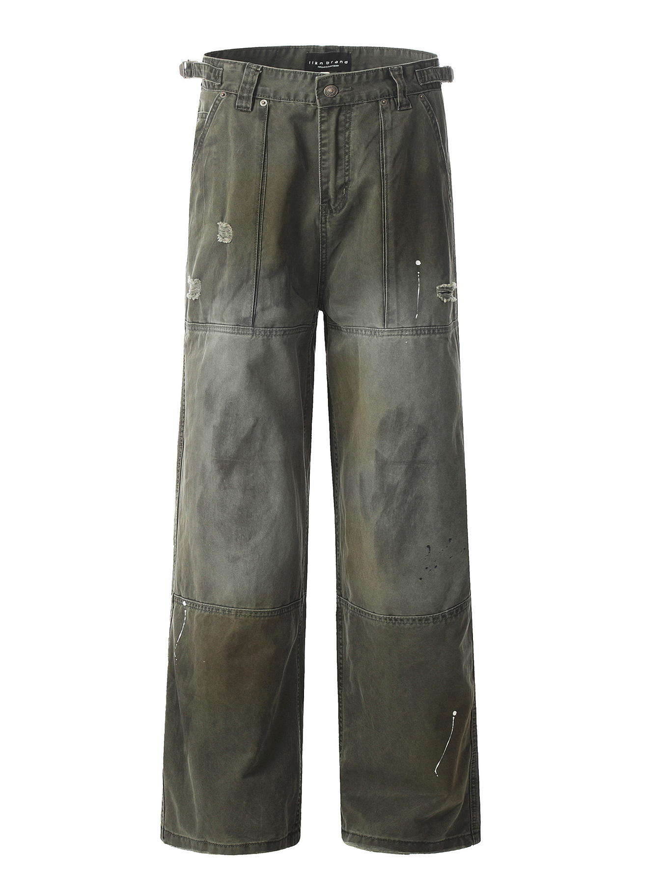 Men's Wash Wide Leg Jeans