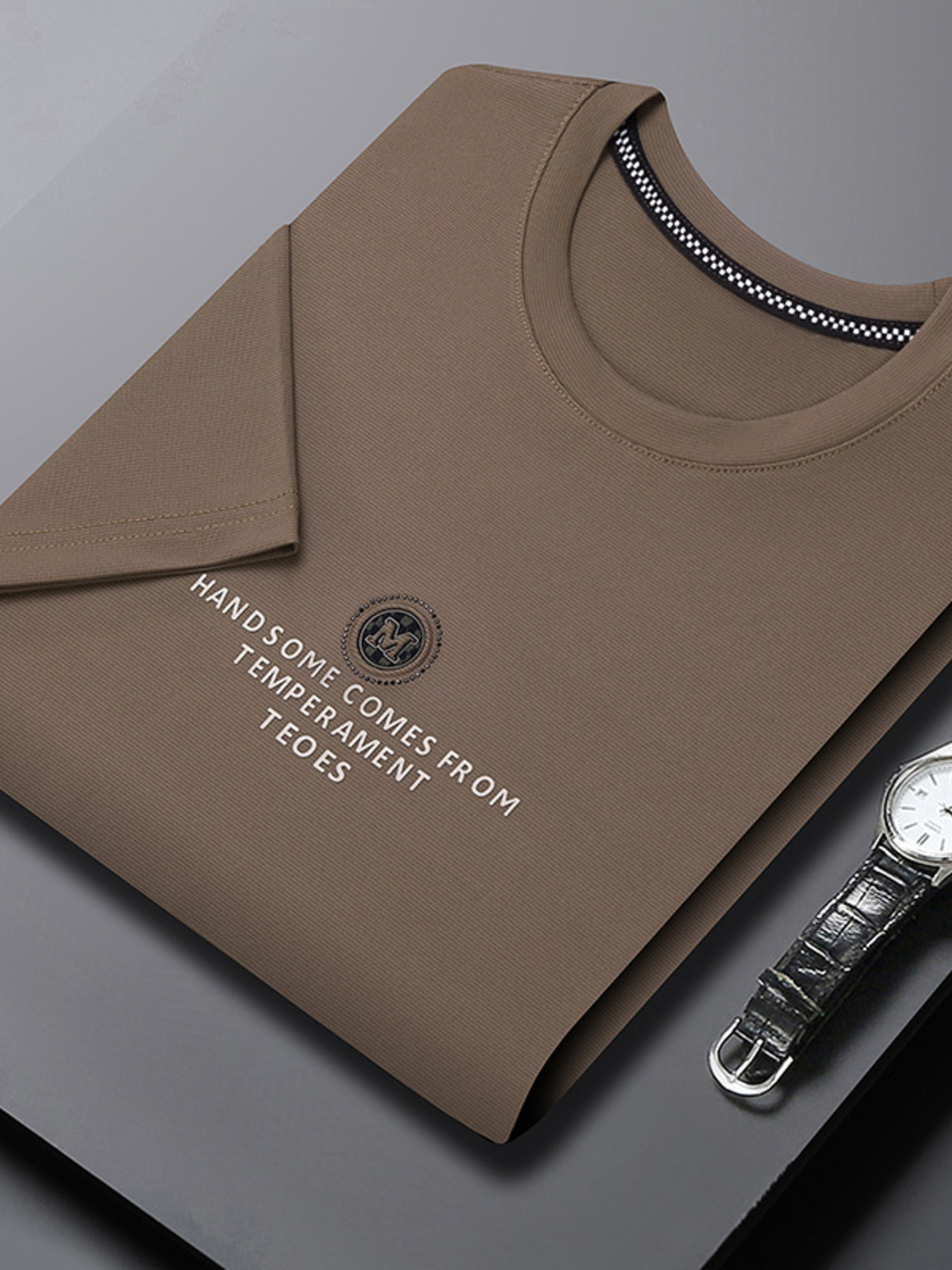 Men's Plus Size Round Neck Short Sleeve T-Shirt