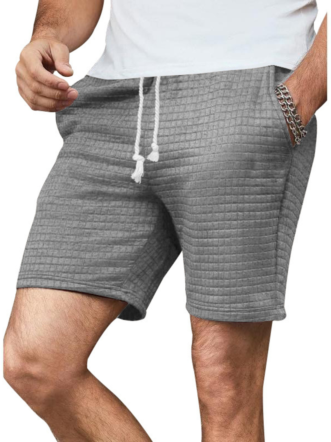 Men's Full Size Drawstring Shorts with Side Pockets Plus Size