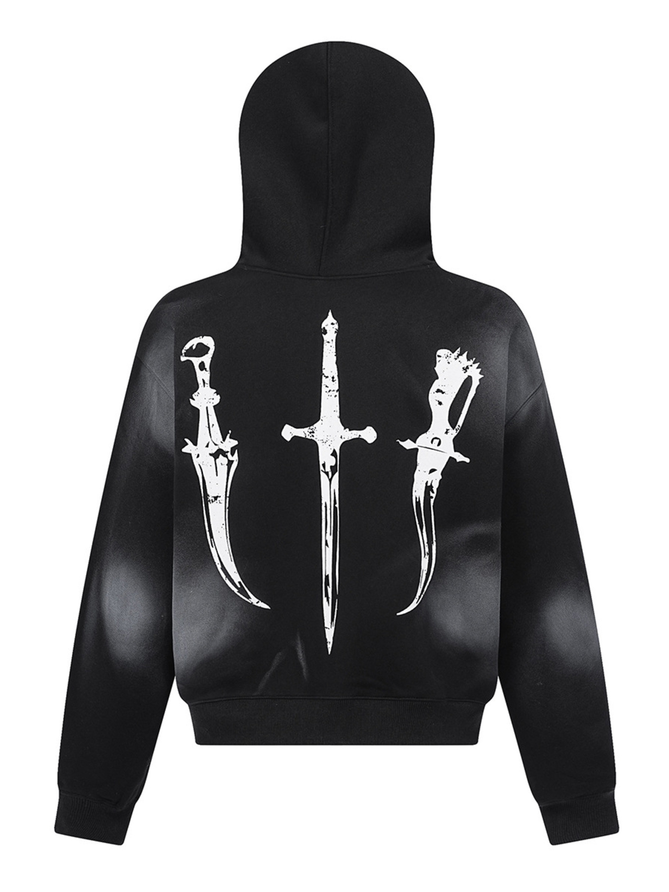 Men's Faux Fur Trim Graphic Print Hoodie