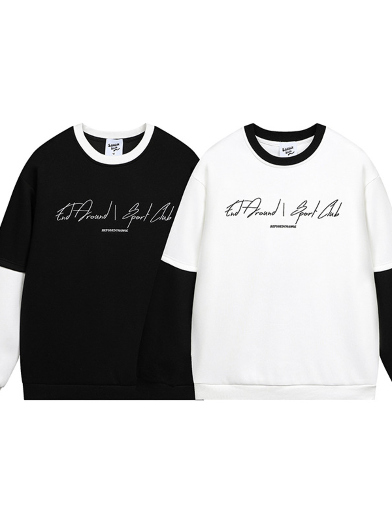 Men's Color Block Crew Neck Sweatshirt