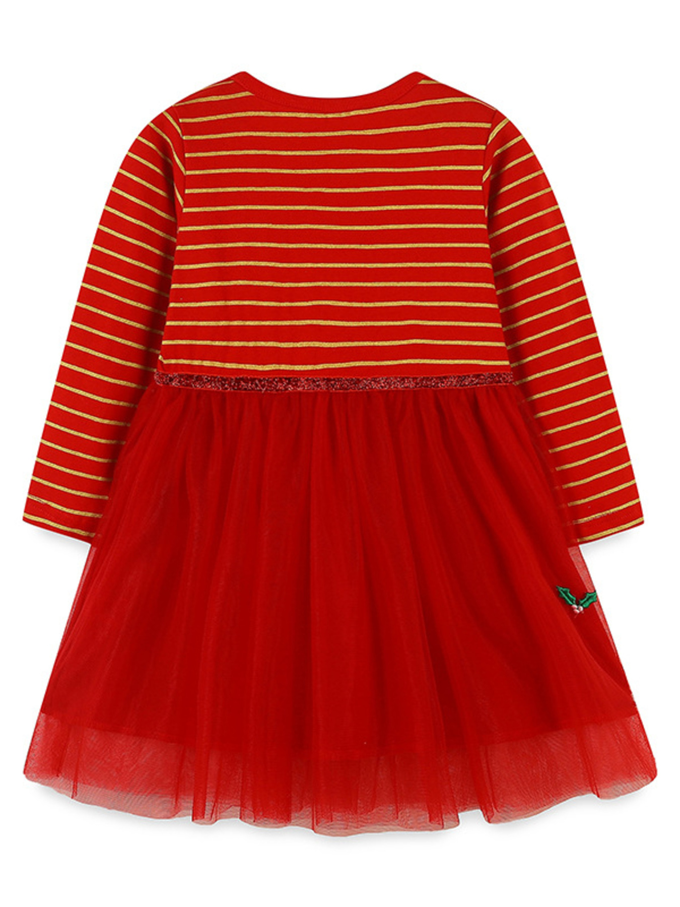 Children's Elk Embroidered Tulle Dress 4