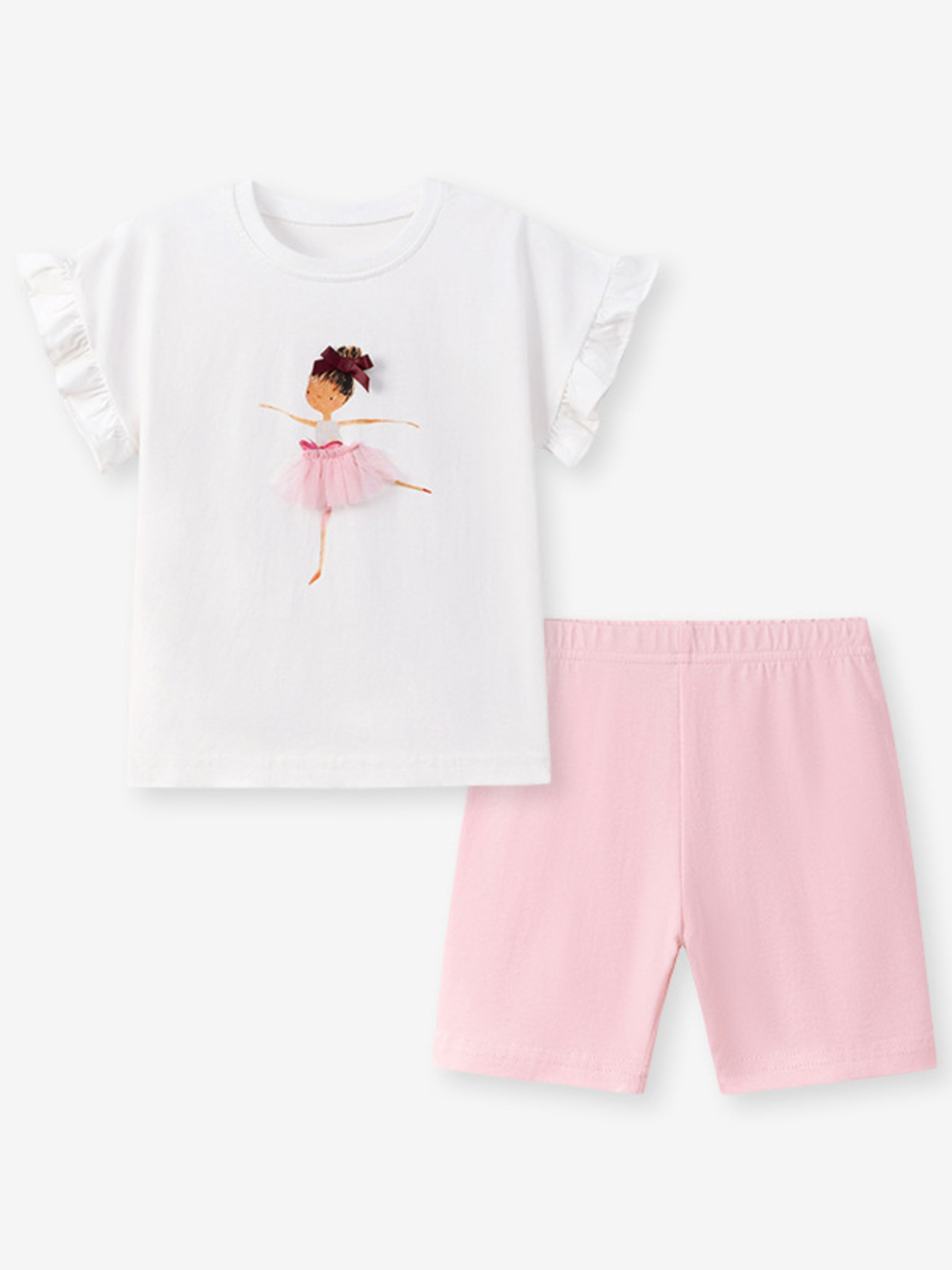 Children's Ballerina Graphic Tee & Shorts Set