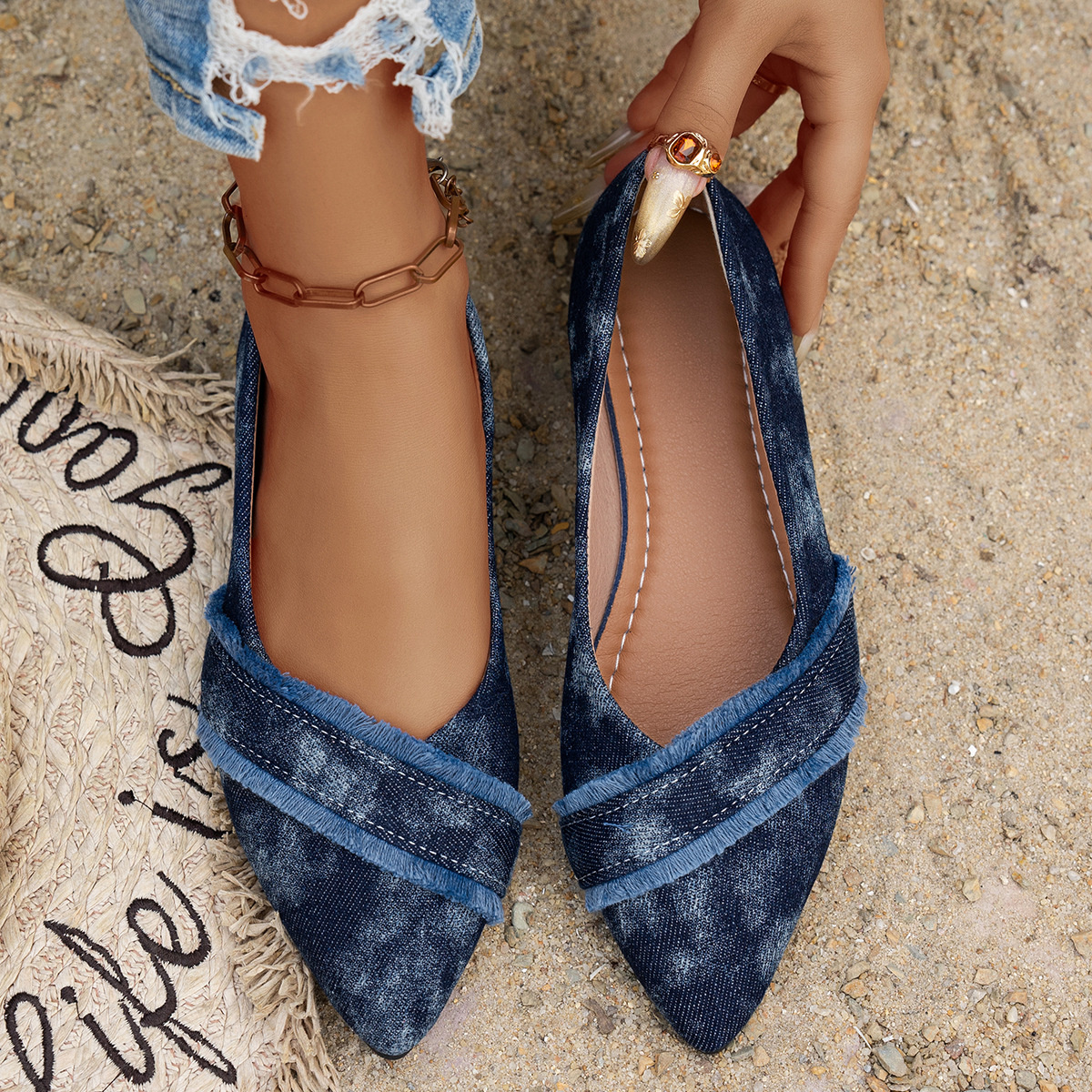 Point Toe Flats Slip-Ons