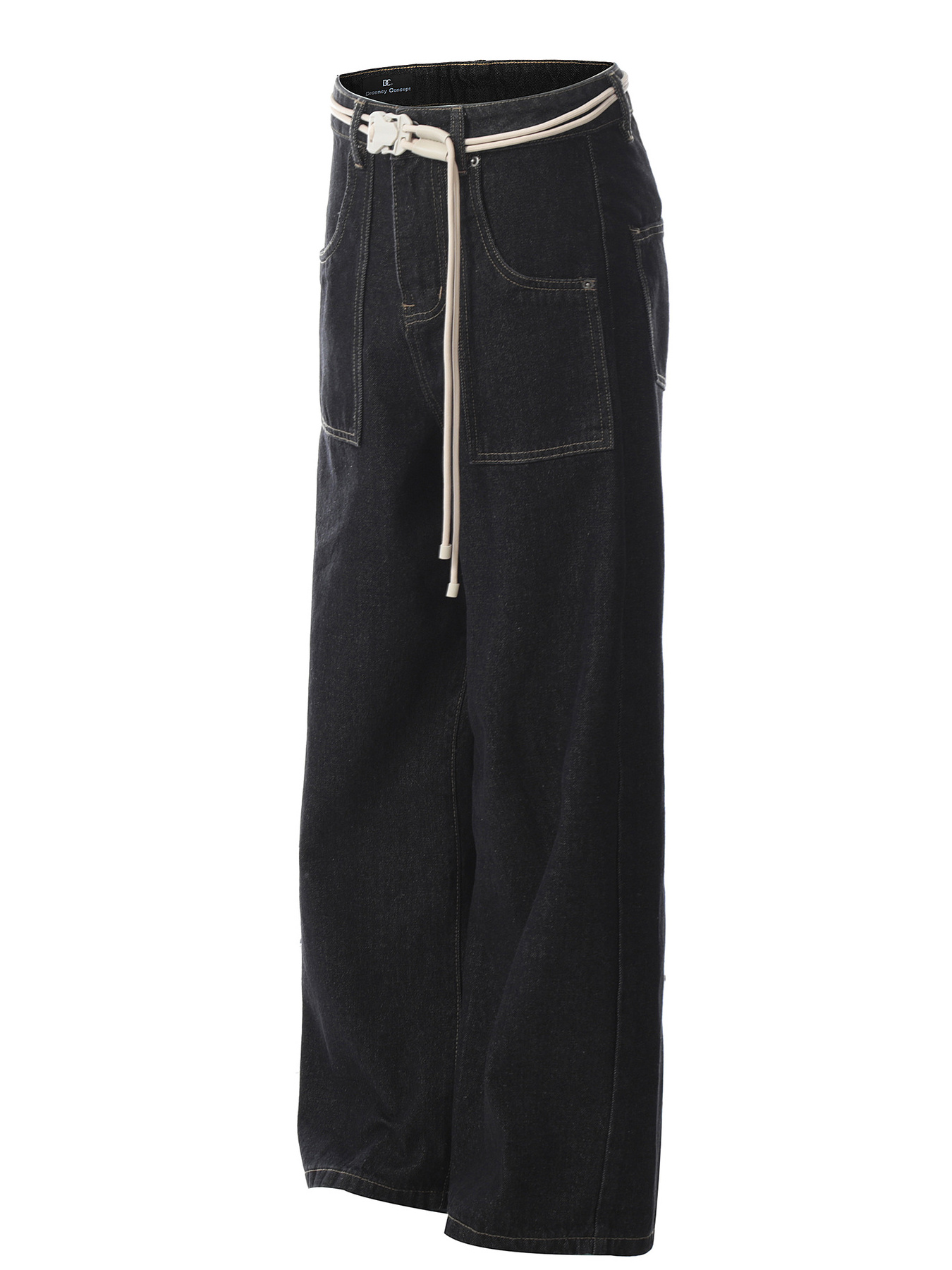 Men's High-Waisted Wide-Leg Jeans