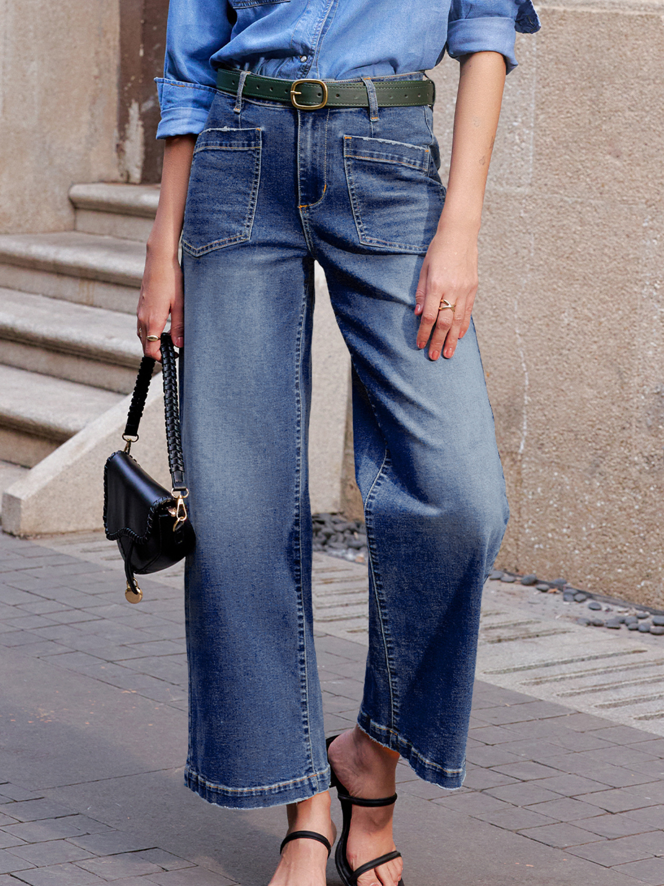 Patch Pocket Shift Jeans