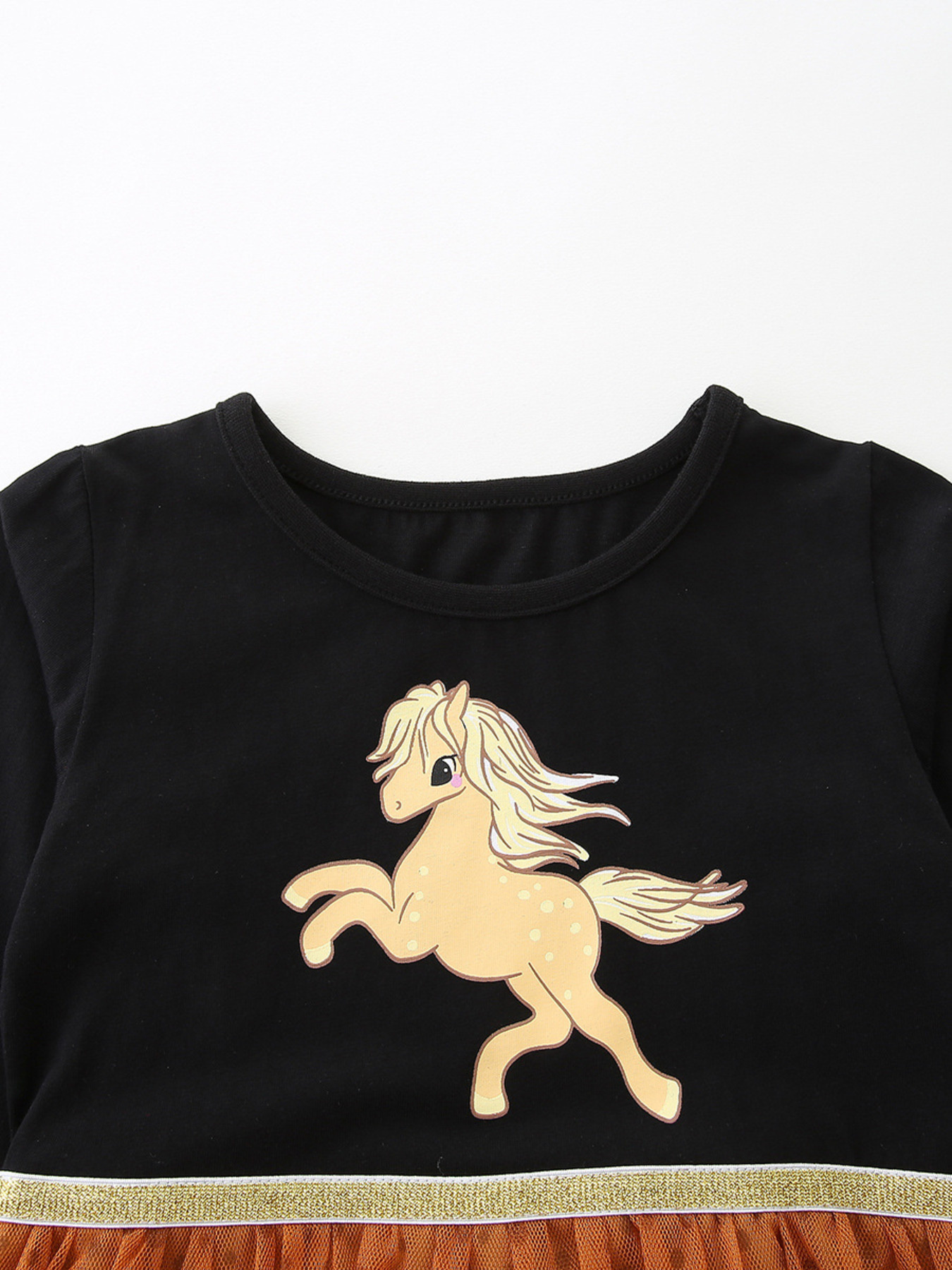 Children's Horse Long Sleeve Tulle Dress