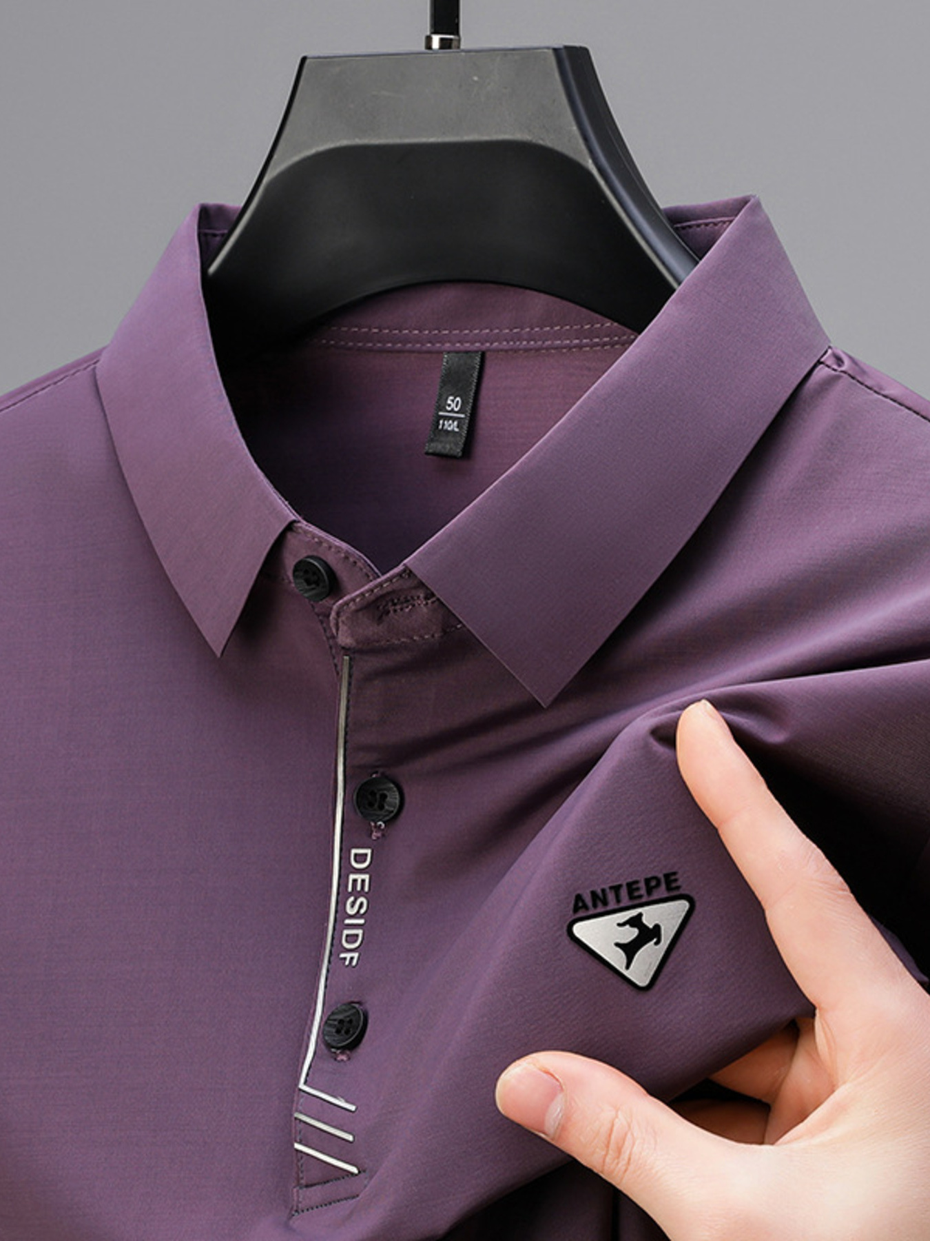 Men's Plus Size Collared Neck Short Sleeve Polo