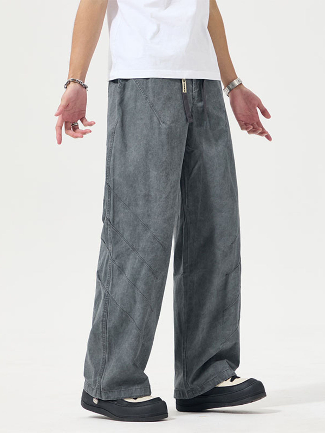 Men's Full Size Wide Leg Pants Plus Size