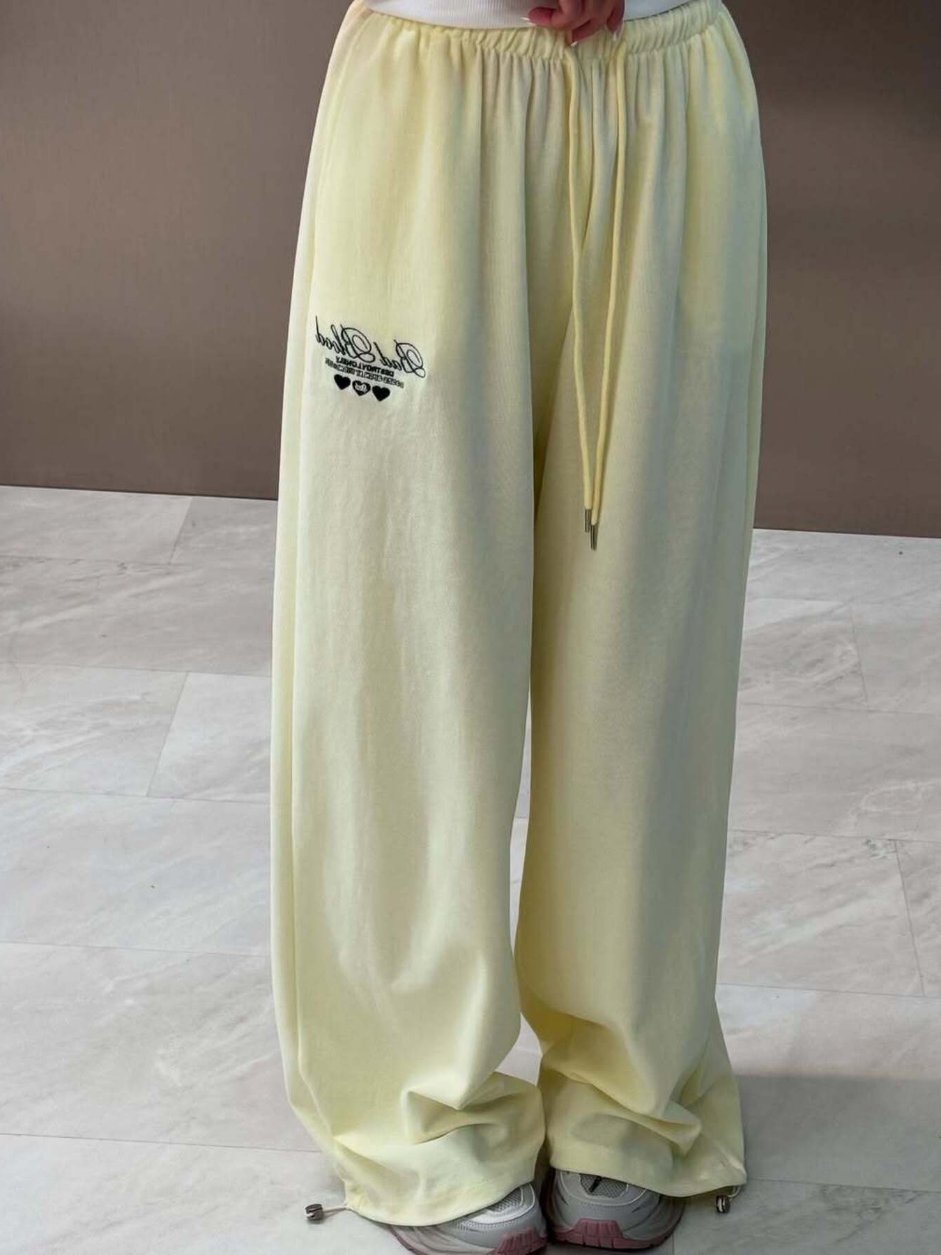 Drawstring Wide Leg Pants