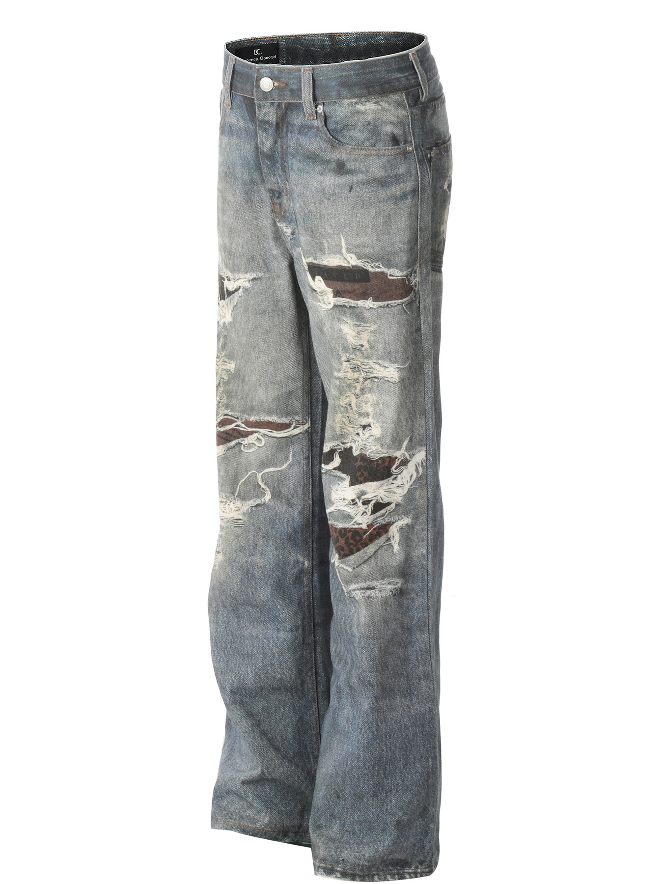Men's Distressed Straight-Leg Jeans