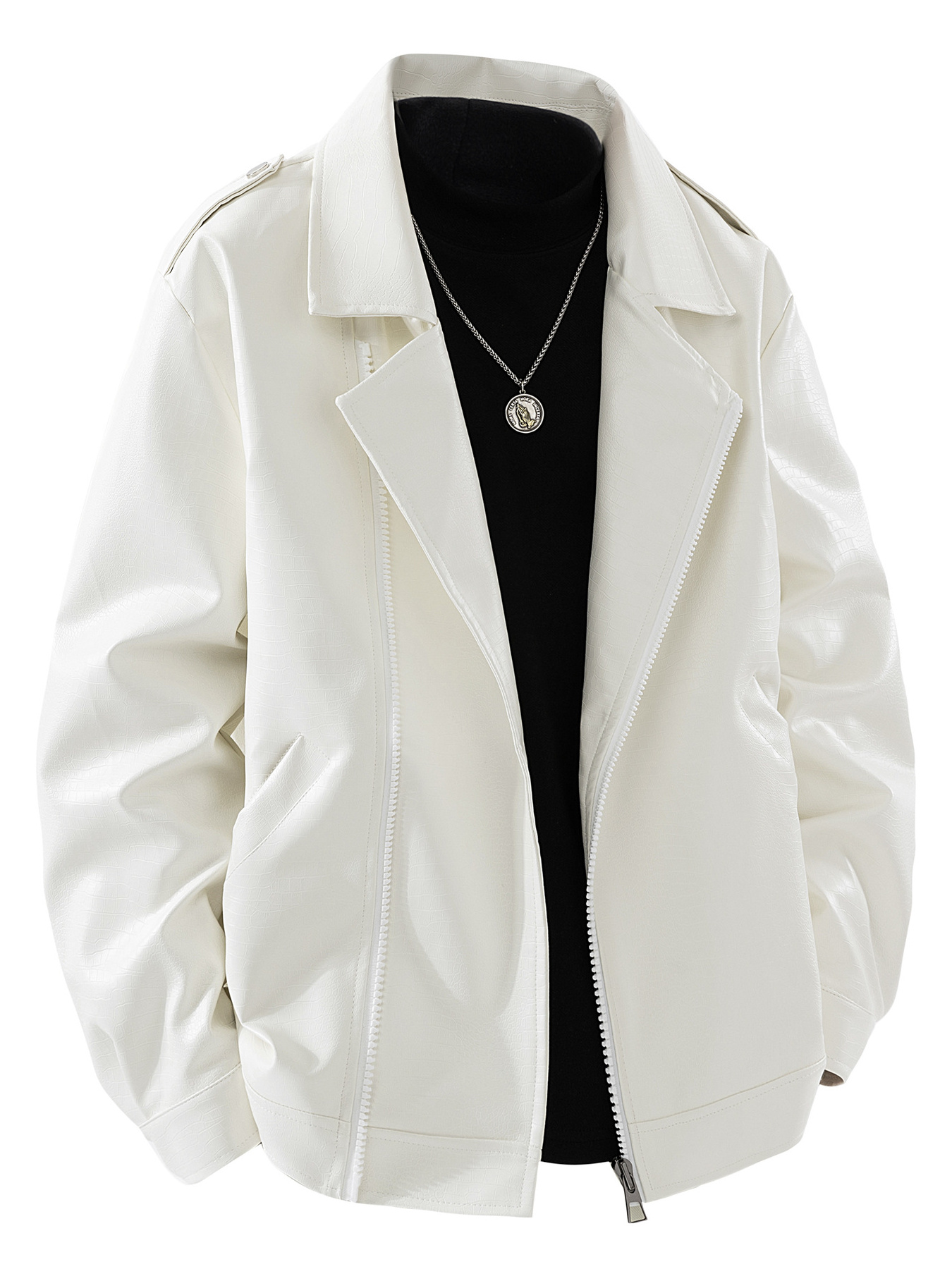 Men's Plus Size Lapel Collar Long Sleeve Outerwear