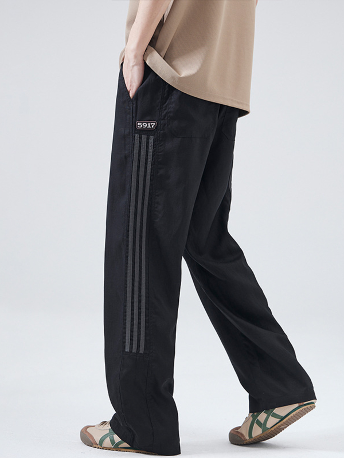 Men's Full Size Casual Loose-Fit Drawstring Pants Plus Size