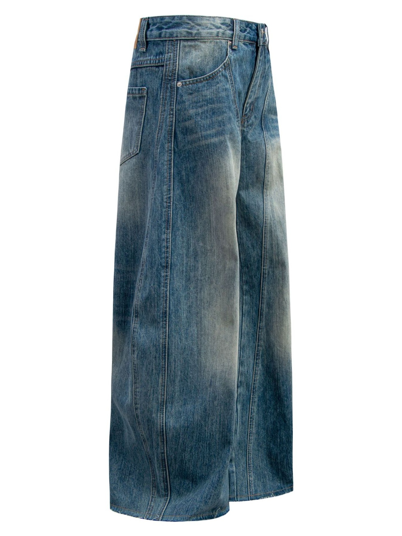 Men's Vintage Washed Curved Jeans