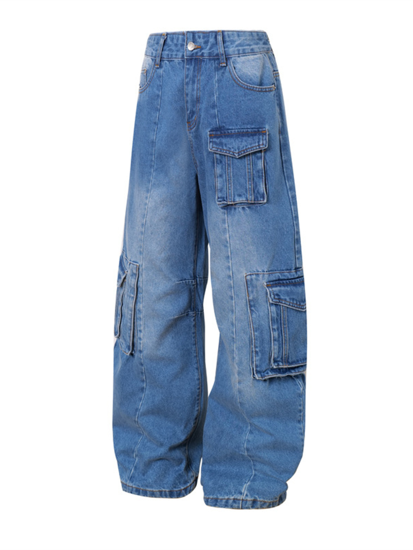 Men's Wide Leg Cargo Jeans