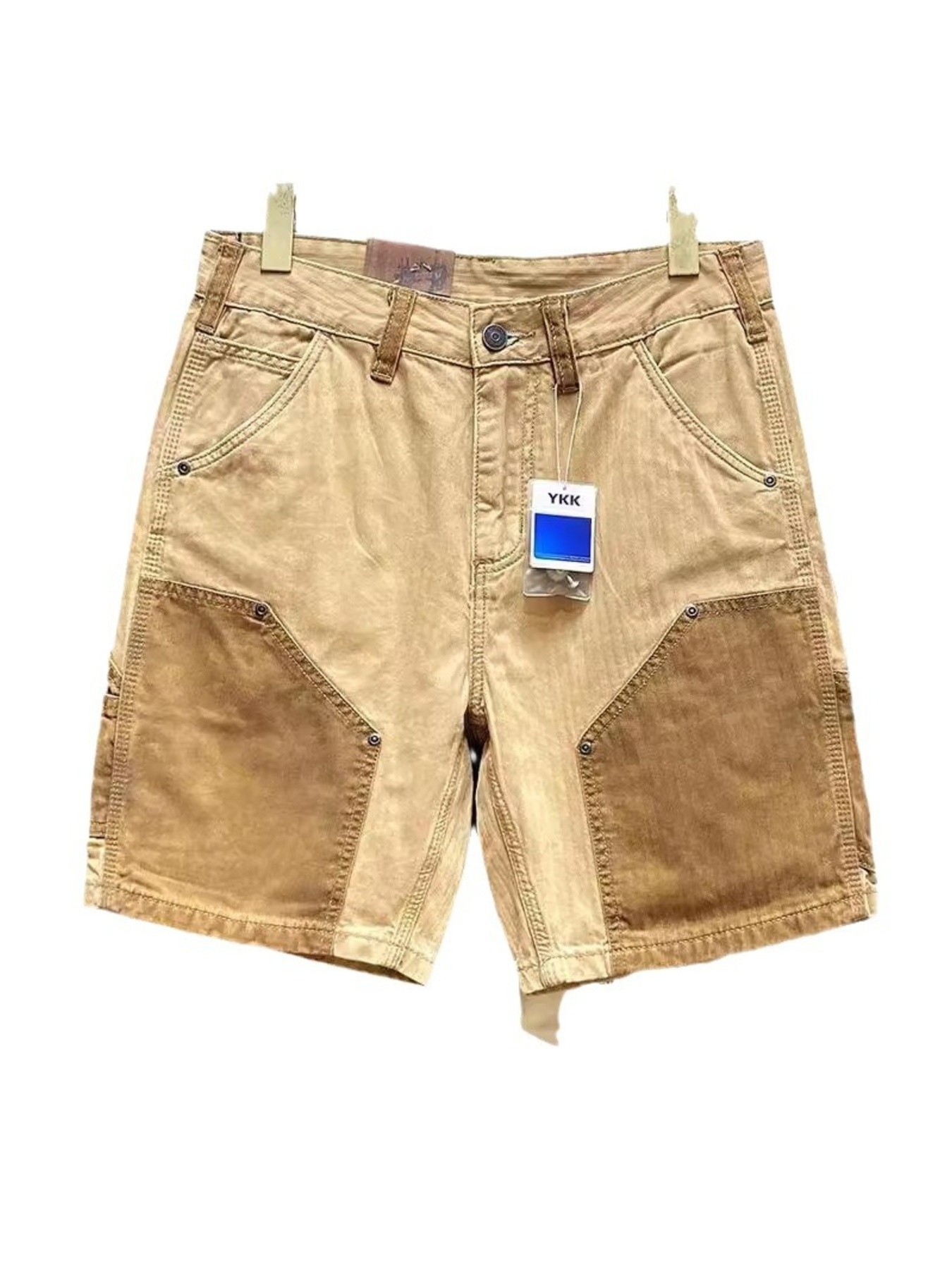 Men's Two-Tone Contrast Panel Casual Shorts