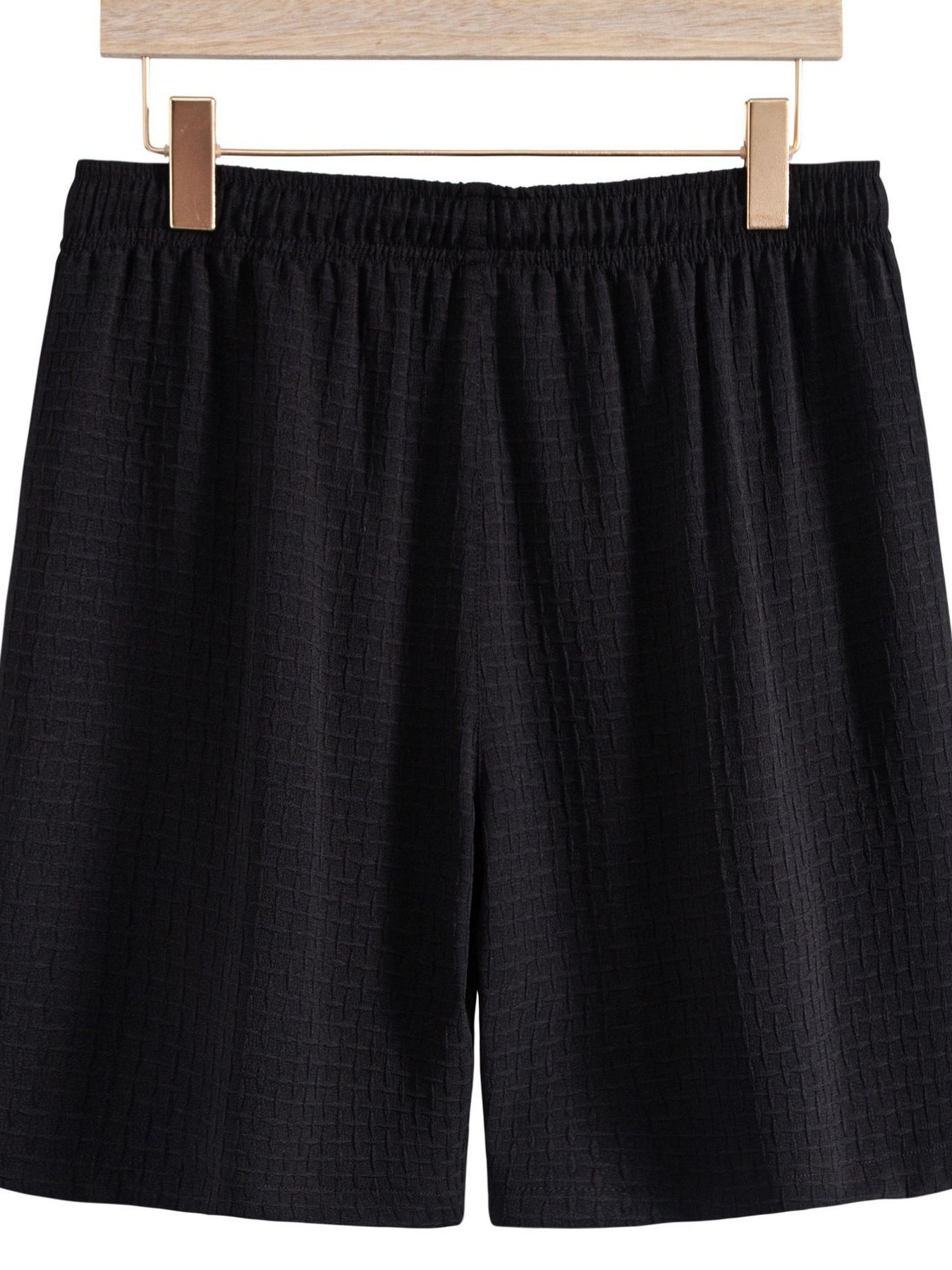 Men's Classic Textured Shorts with Elastic Waist