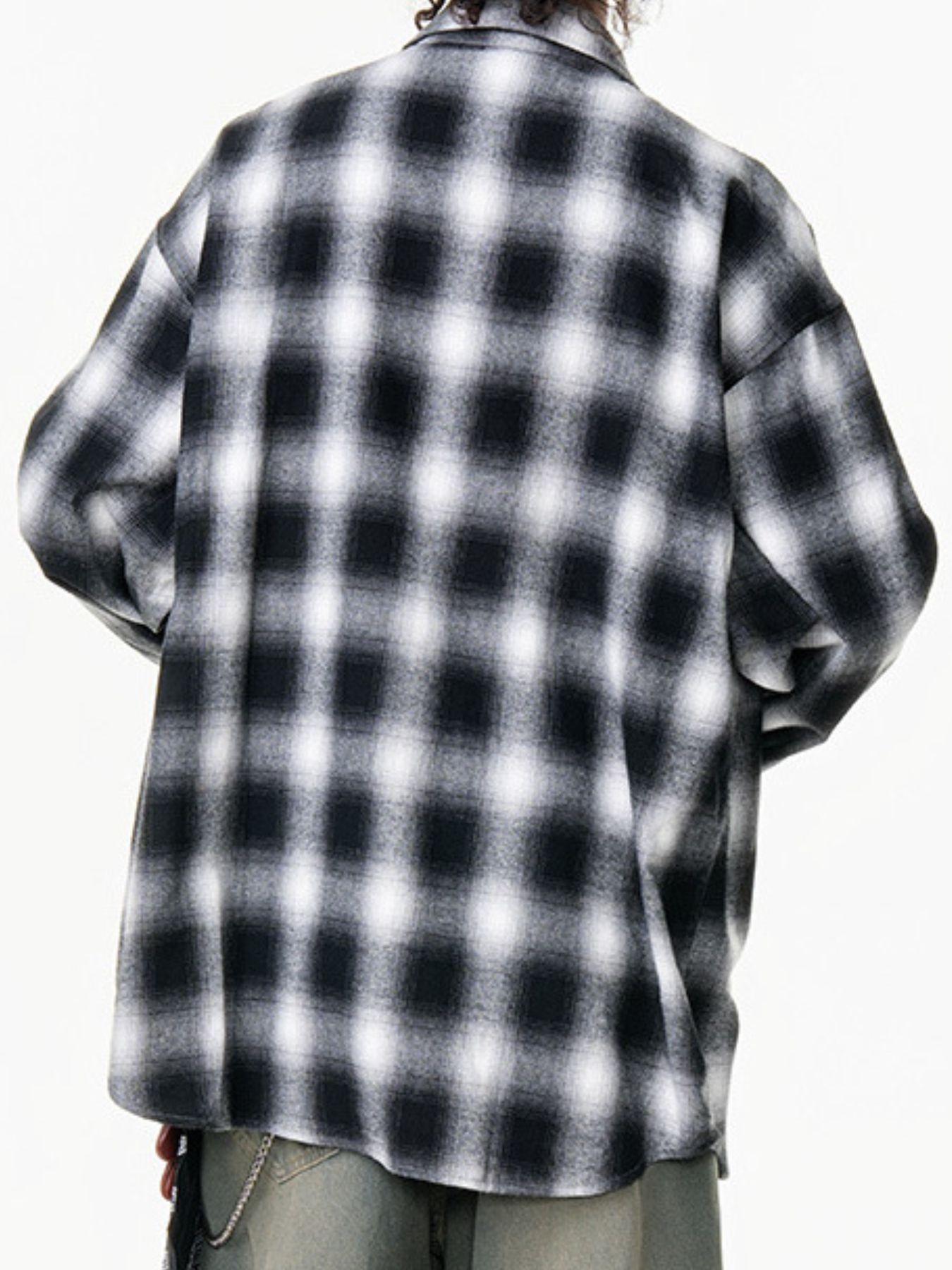 Men's Plus Size Plaid Button Up Long Sleeve Shirt