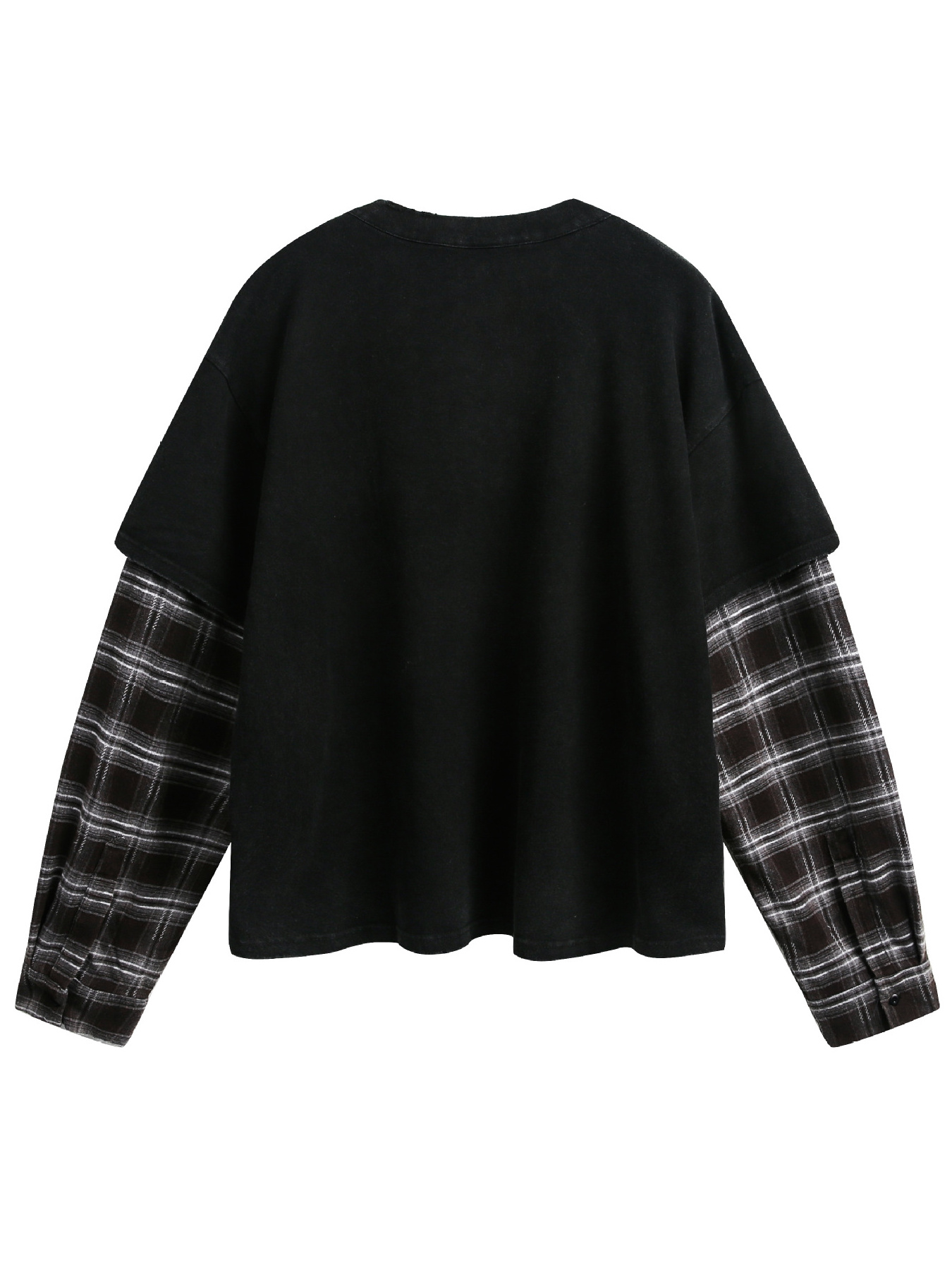 Men's Plaid Long Sleeve Henley Sweatshirt