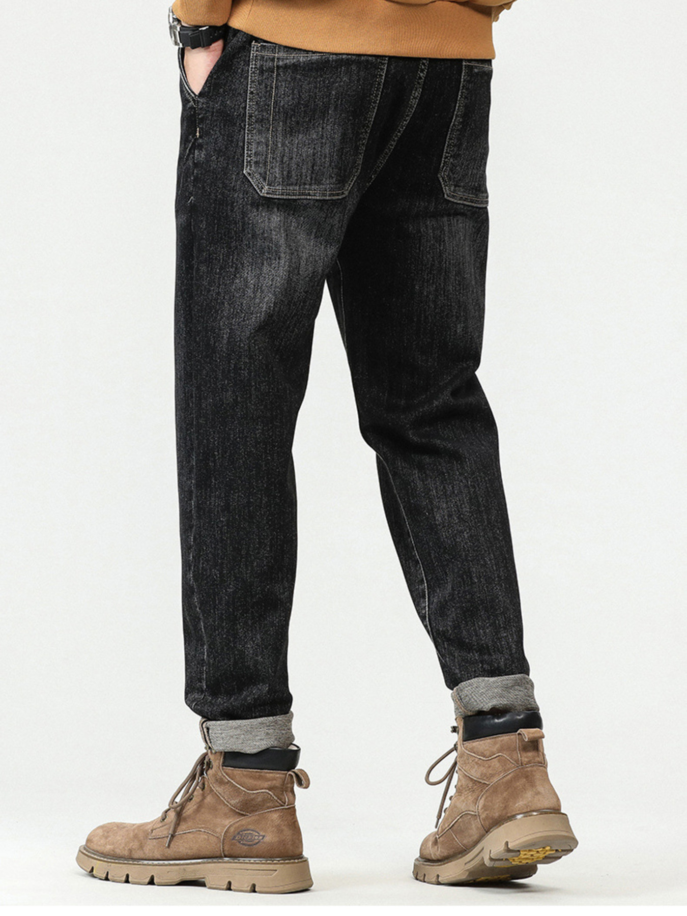 Men's Plus Size Vintage Wash Relaxed Fit Jeans