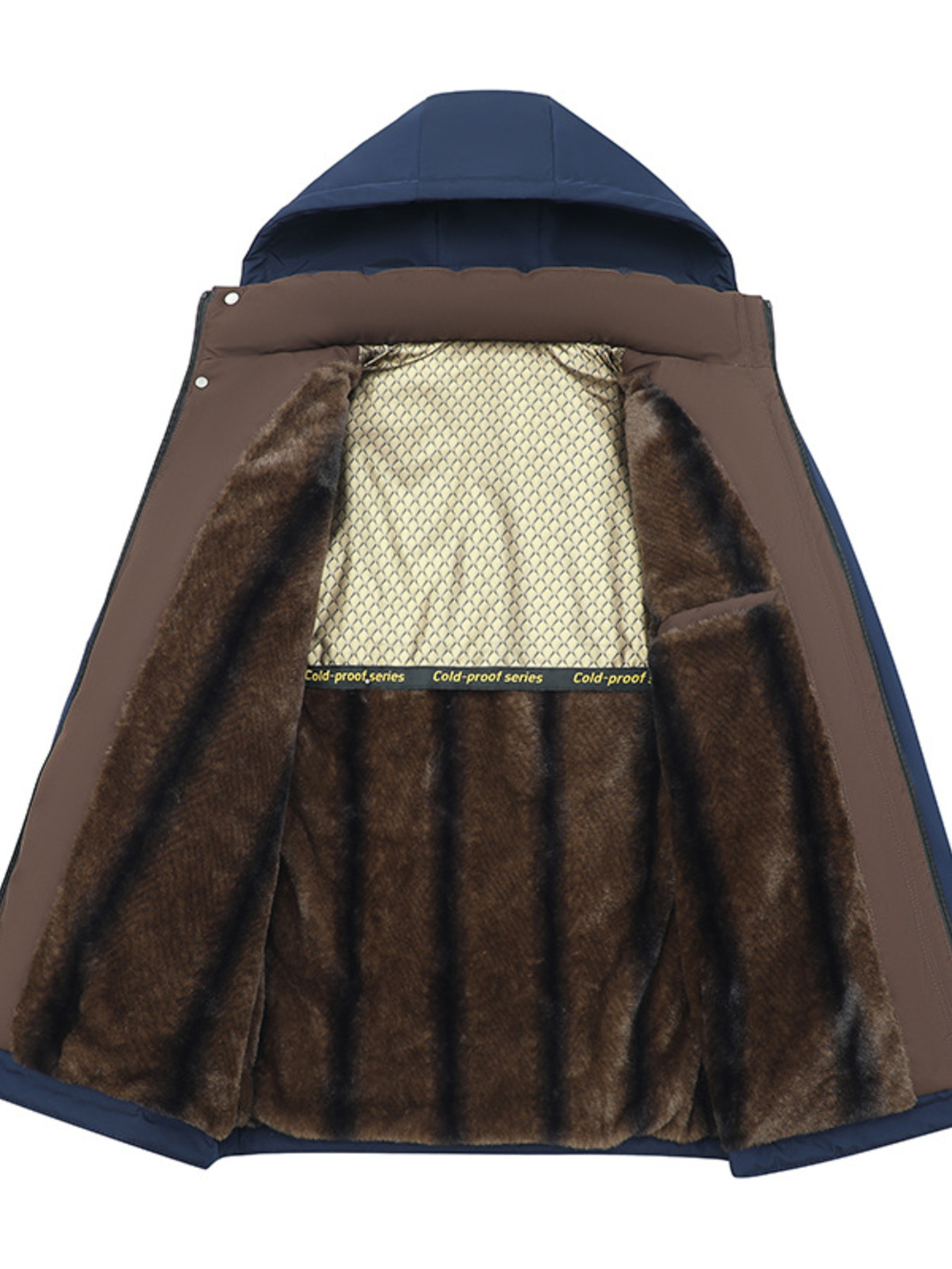 Men's Plus Size Fleece Lined Hooded Winter Coat