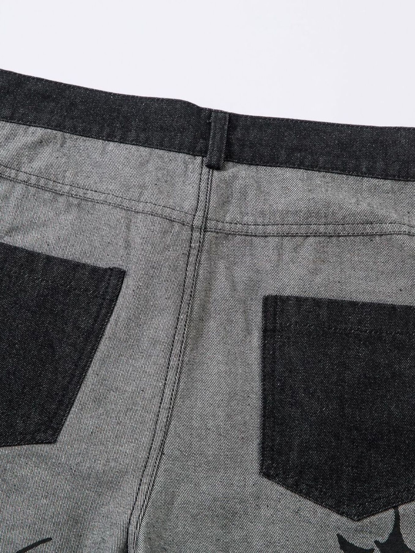 Men's Lightning Pattern Wide Leg Jeans