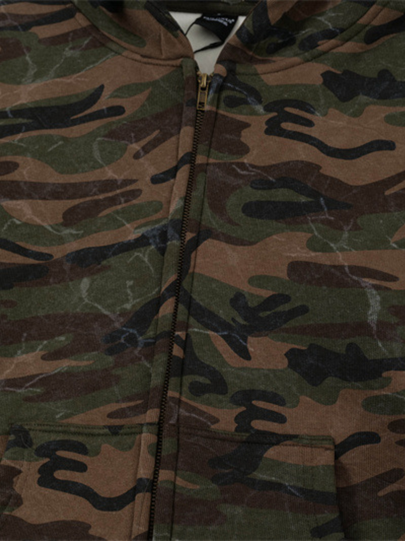Men's Camouflage Print Zip-Up Hoodie