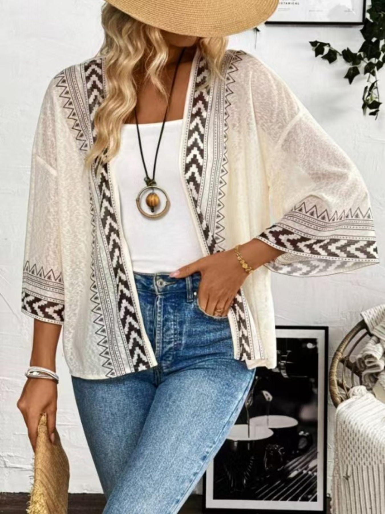 Open Front Kimono Cardigan