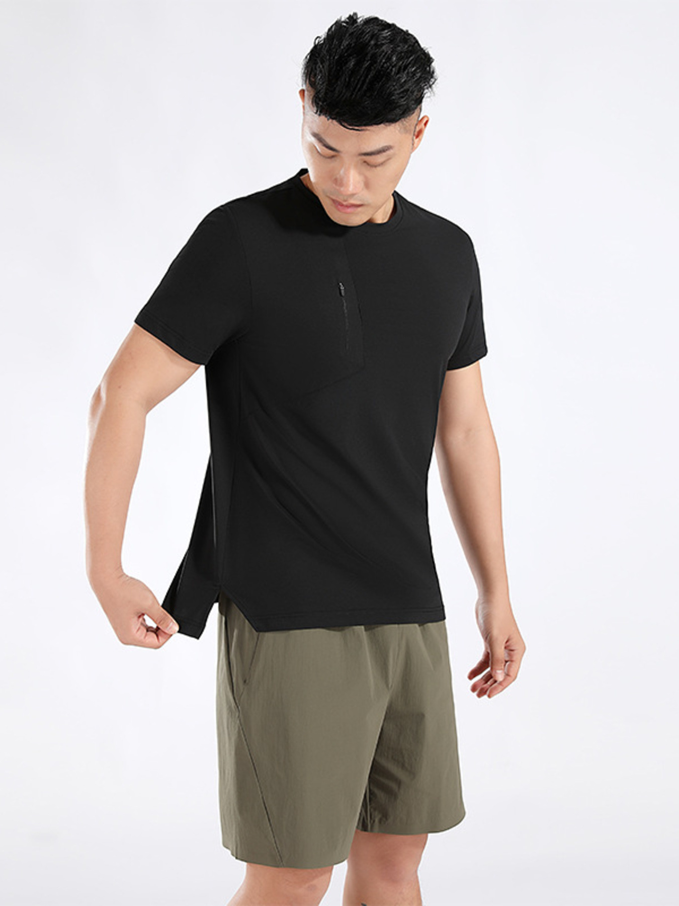 Men's Plus Size Round Neck Short Sleeve Active T-Shirt