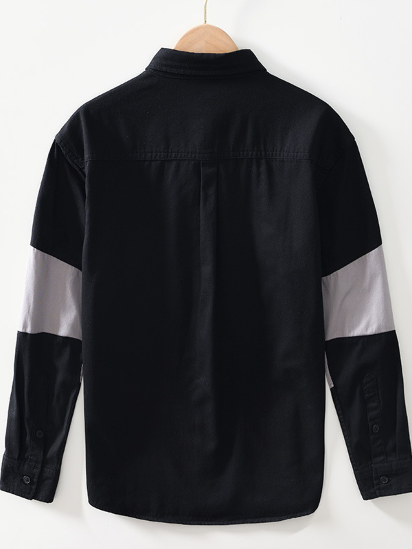 Men's Plus Size Color Block Button Up Shirt