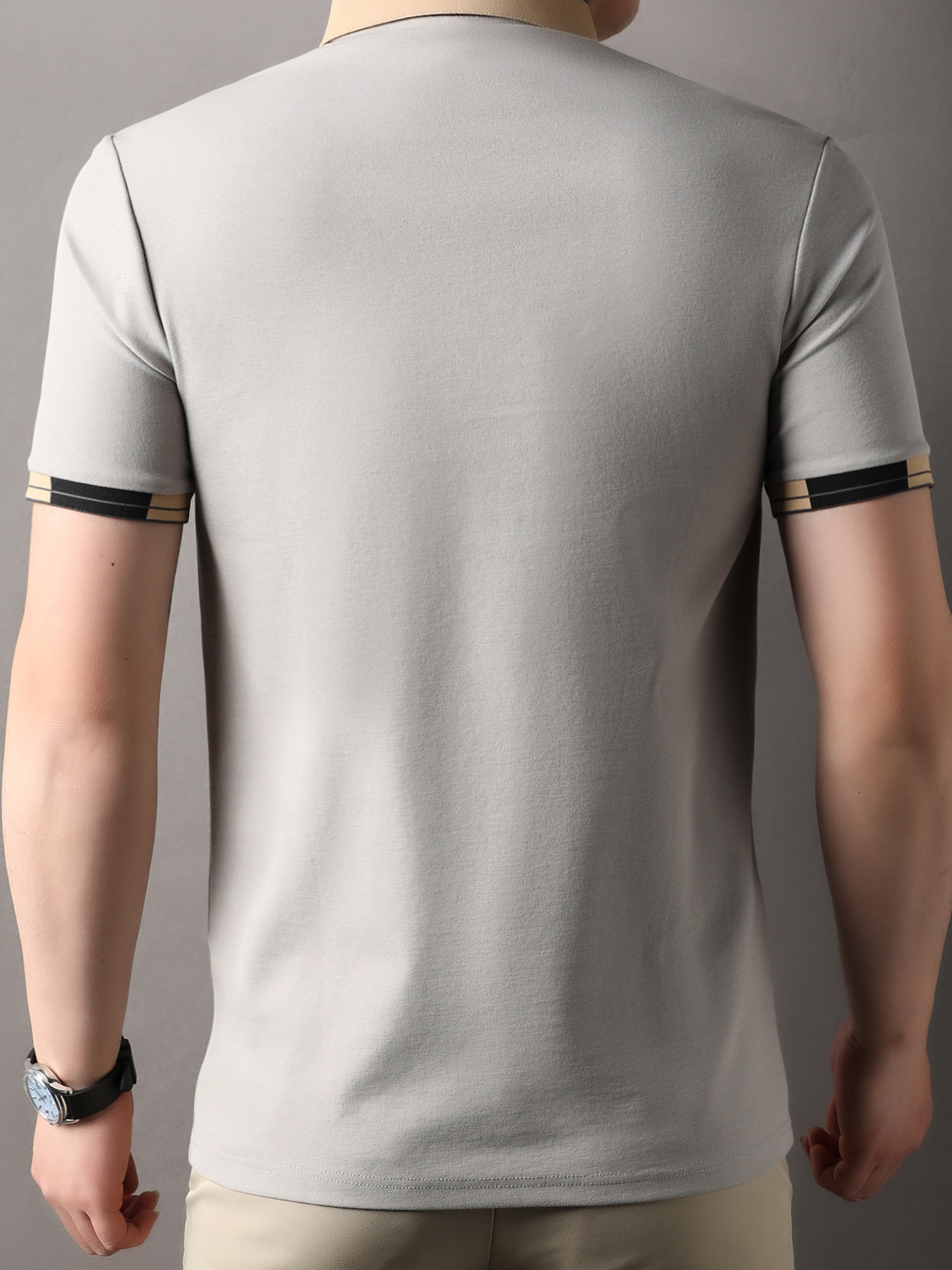 Men's Button Detail Short Sleeve Polo