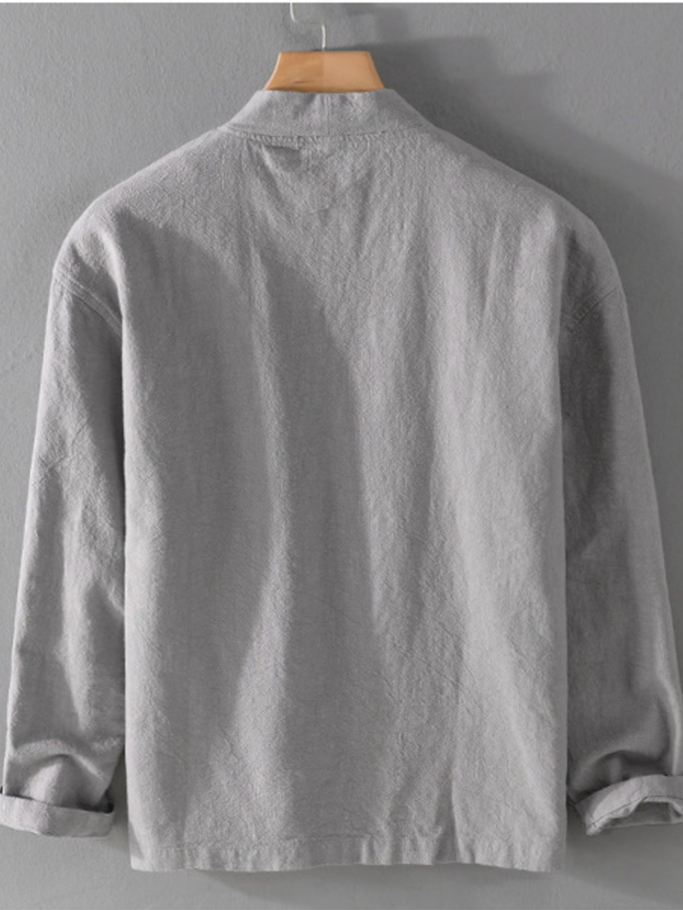 Men's Plus Size Casual Open Front Long Sleeve Top