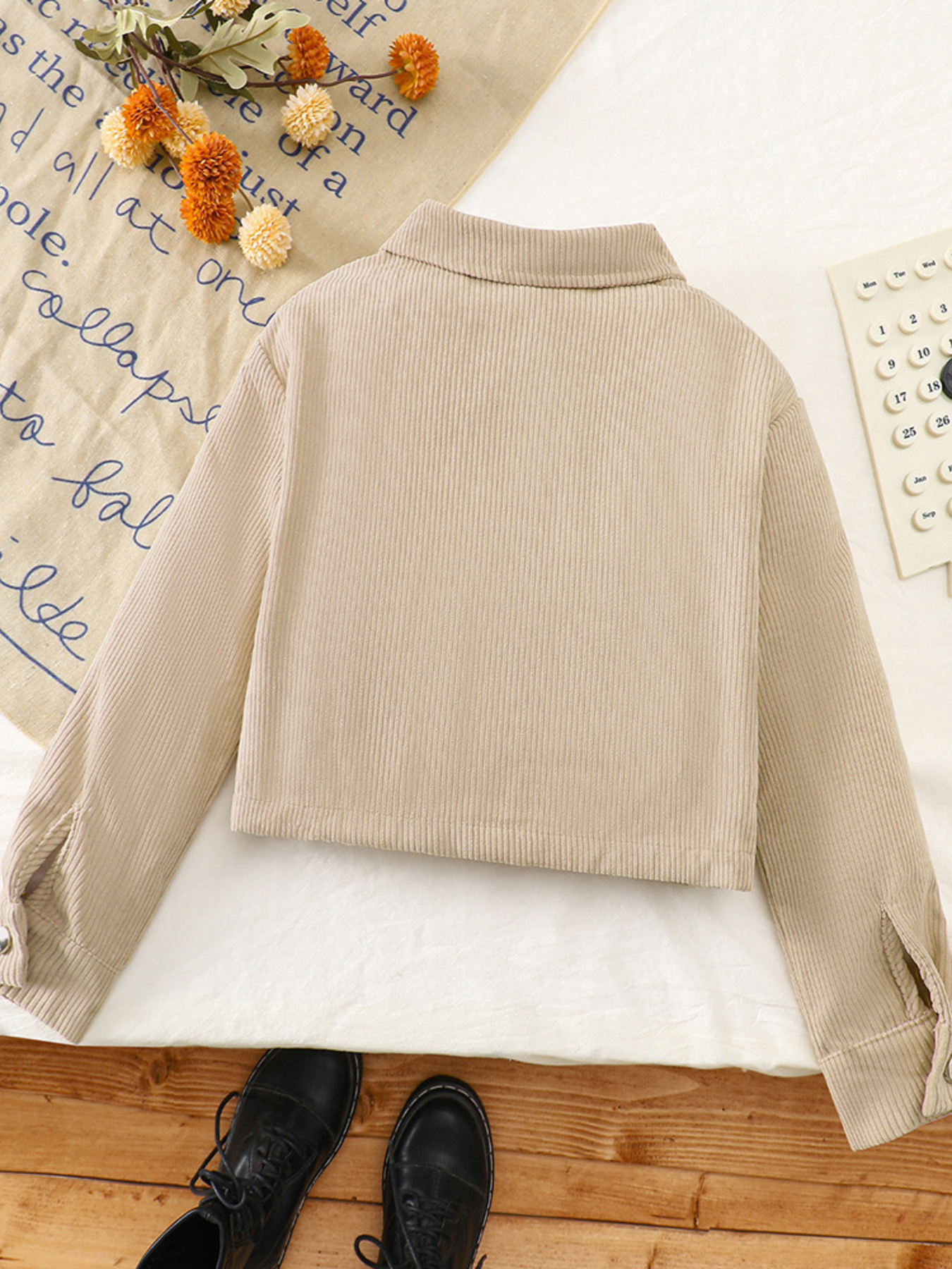 Children's Casual Corduroy Button-Up Jacket