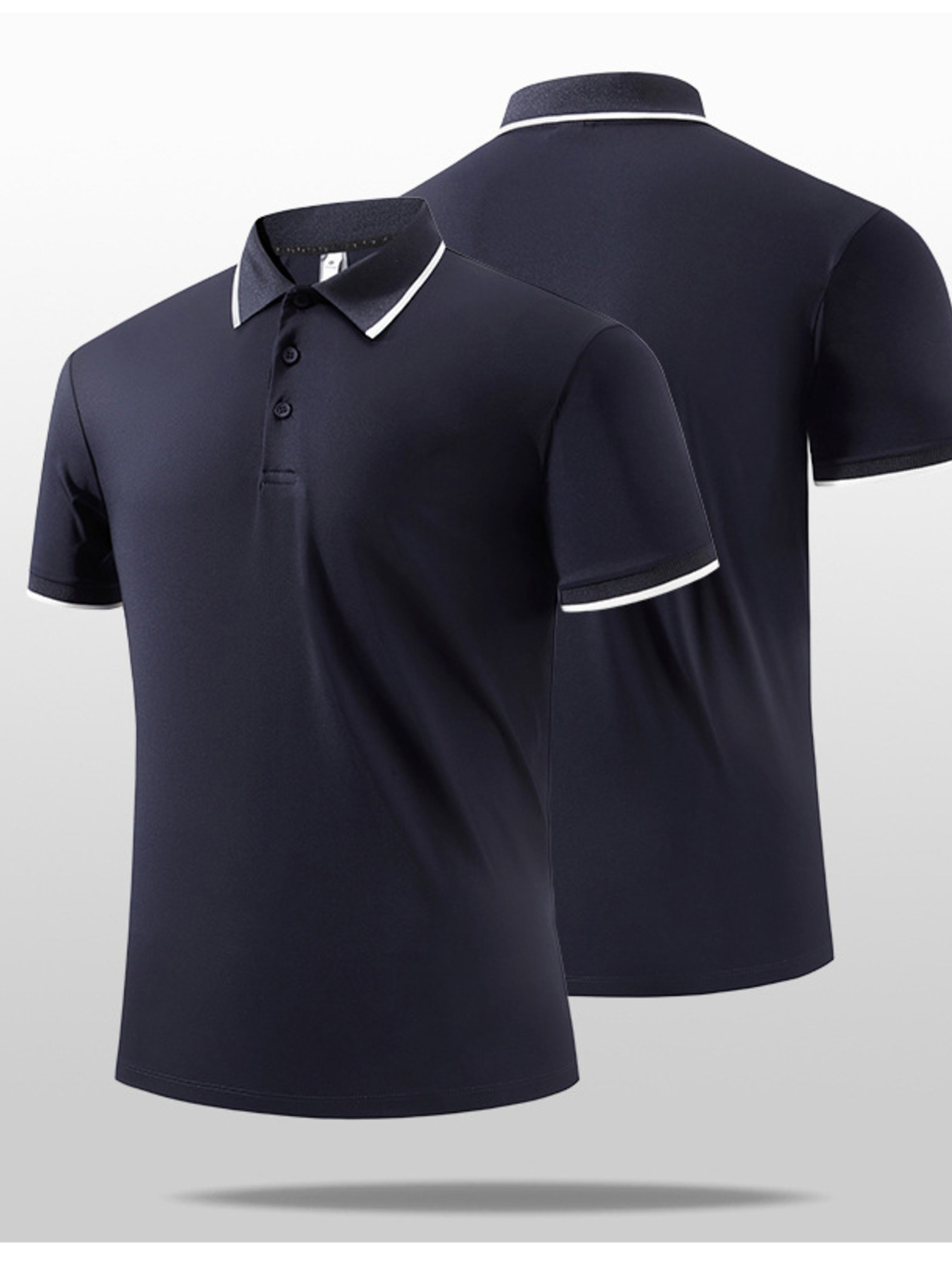 Men's Plus Size Button Detail Short Sleeve Polo