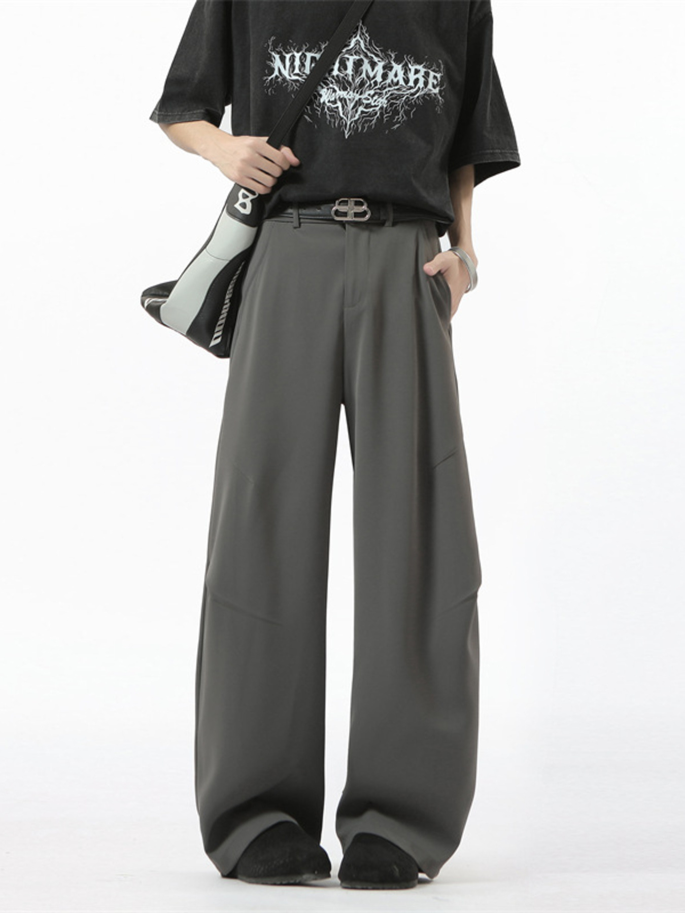 Men's Full Size Wide Leg Pants Plus Size