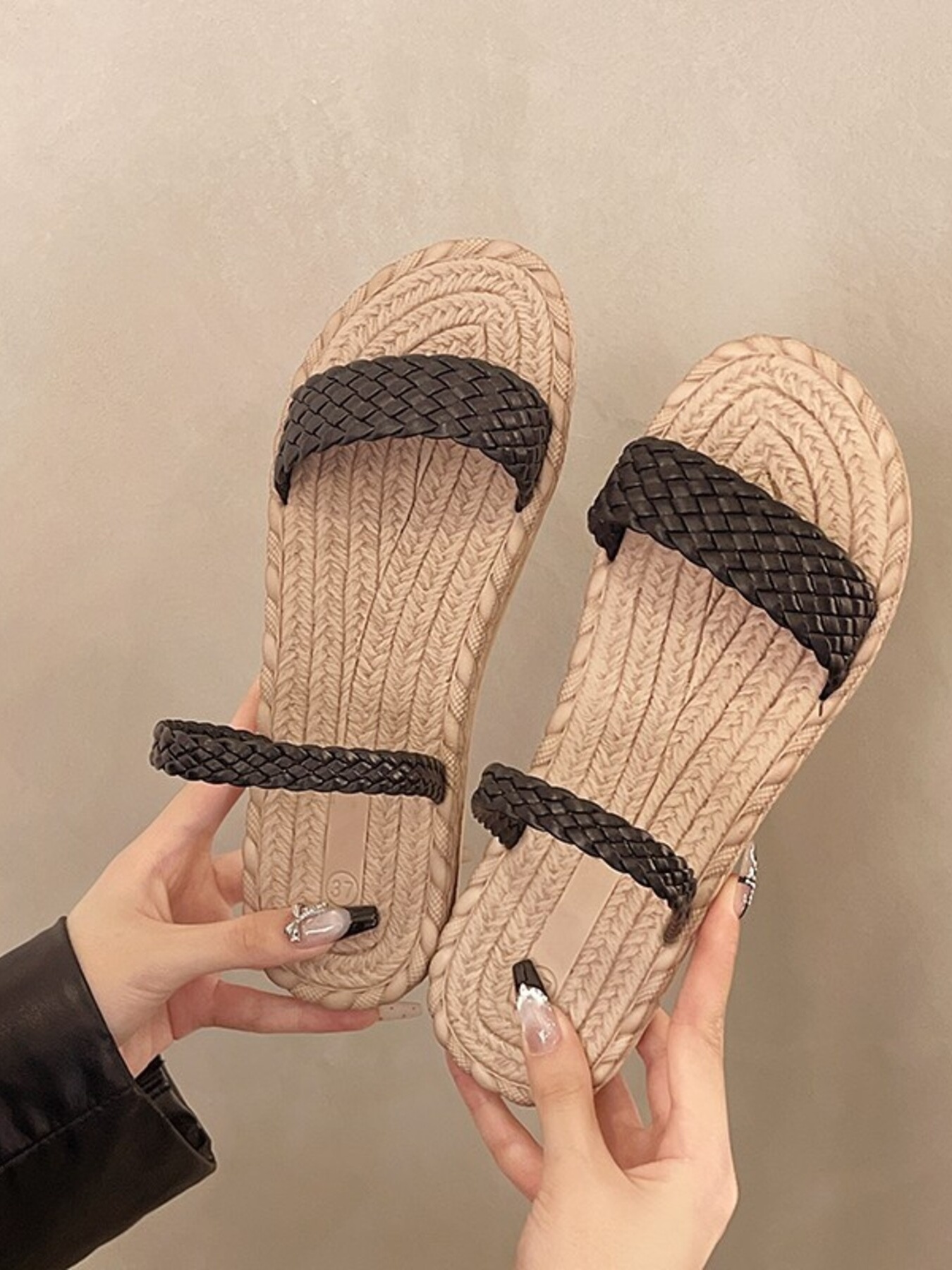Braided Strap Espadrille Sandals