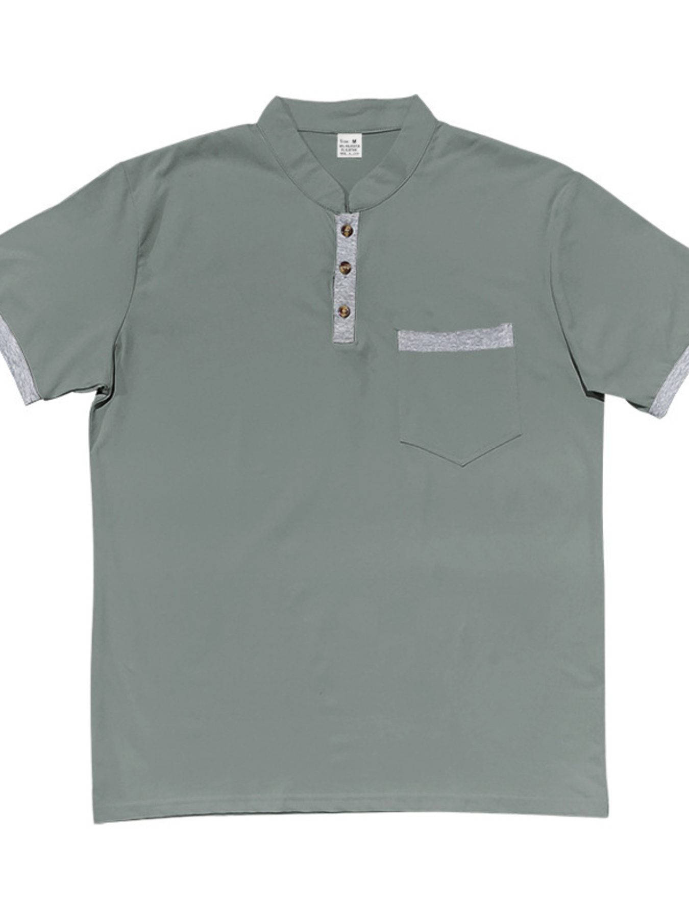 Men's Full Size Button Detail Short Sleeve Top Plus Size